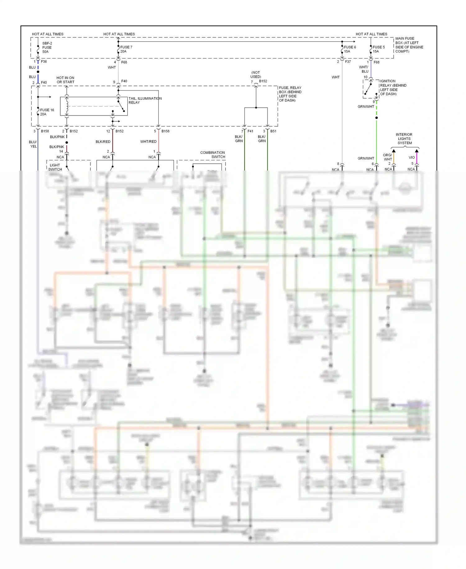 Wiring diagram blk for Subaru Forester SG (2002-2005) (12 of 40)