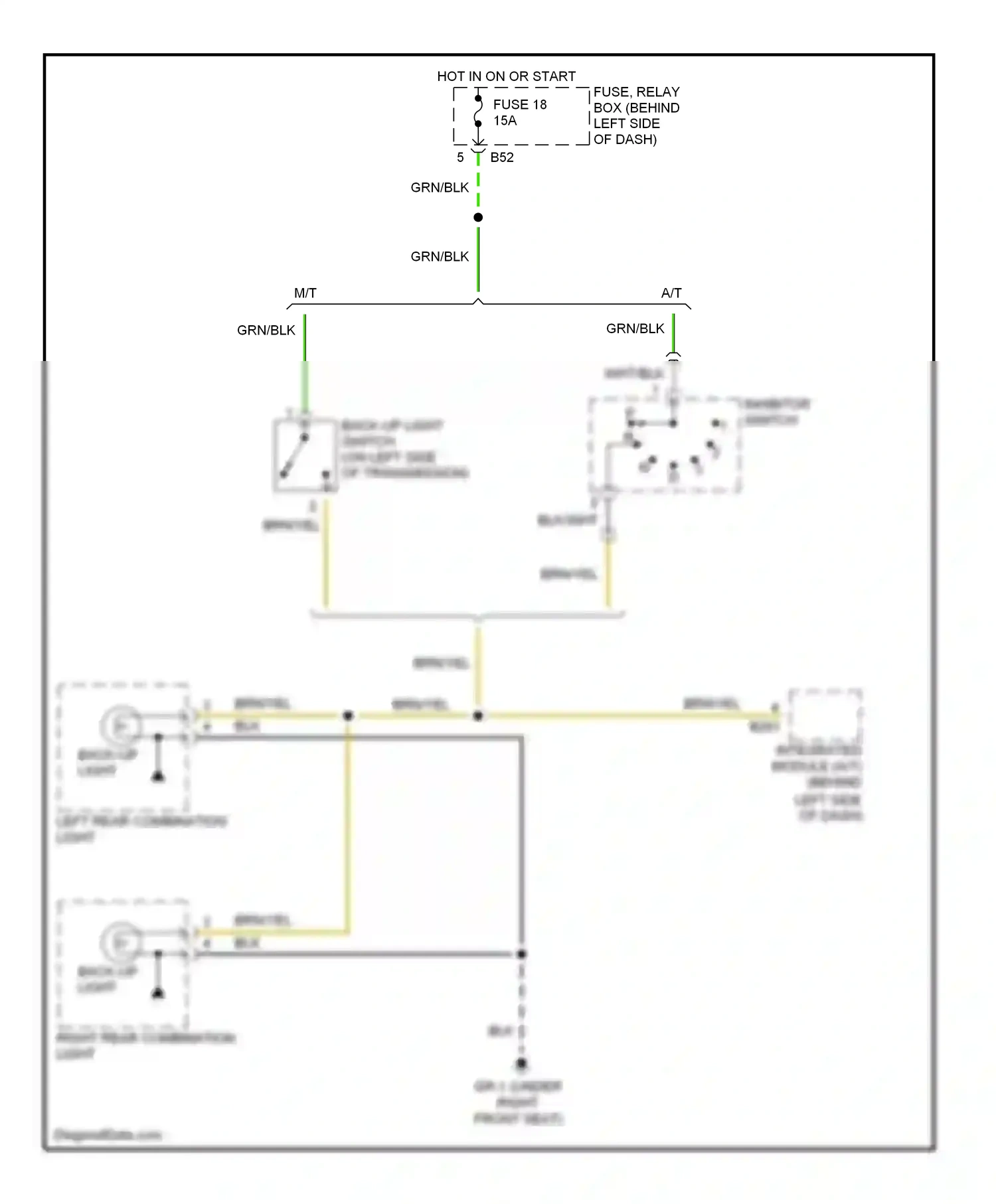 Wiring diagram blk for Subaru Forester SG (2002-2005) (11 of 40)