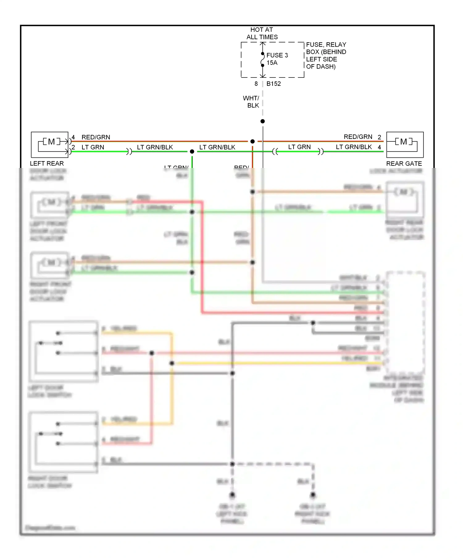 Wiring diagram blk for Subaru Forester SG (2002-2005) (28 of 40)