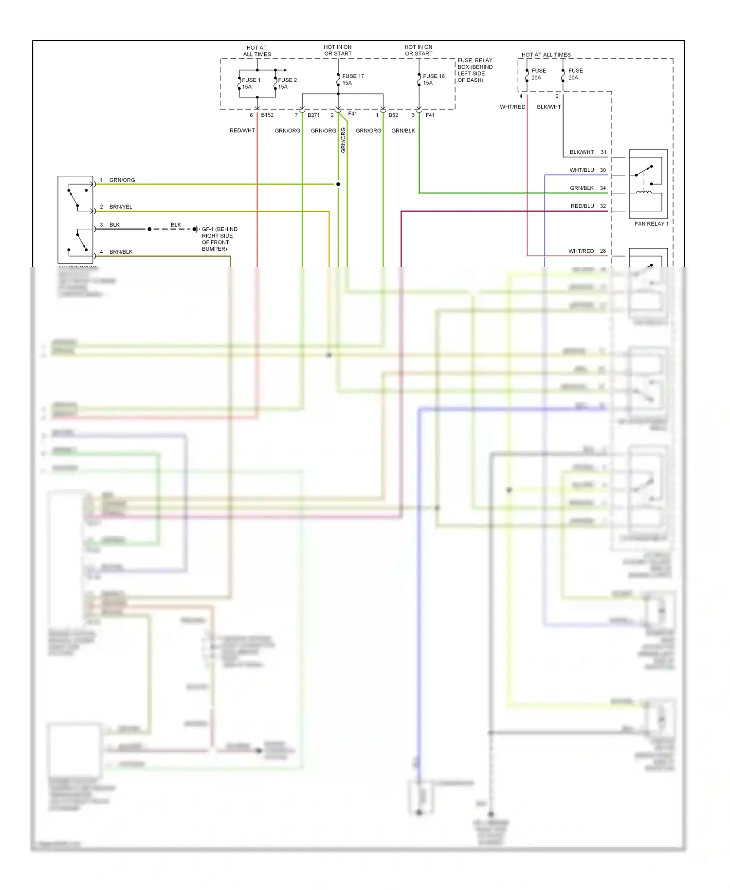 Wiring diagram blk for Subaru Forester SG (2002-2005) (3 of 40)