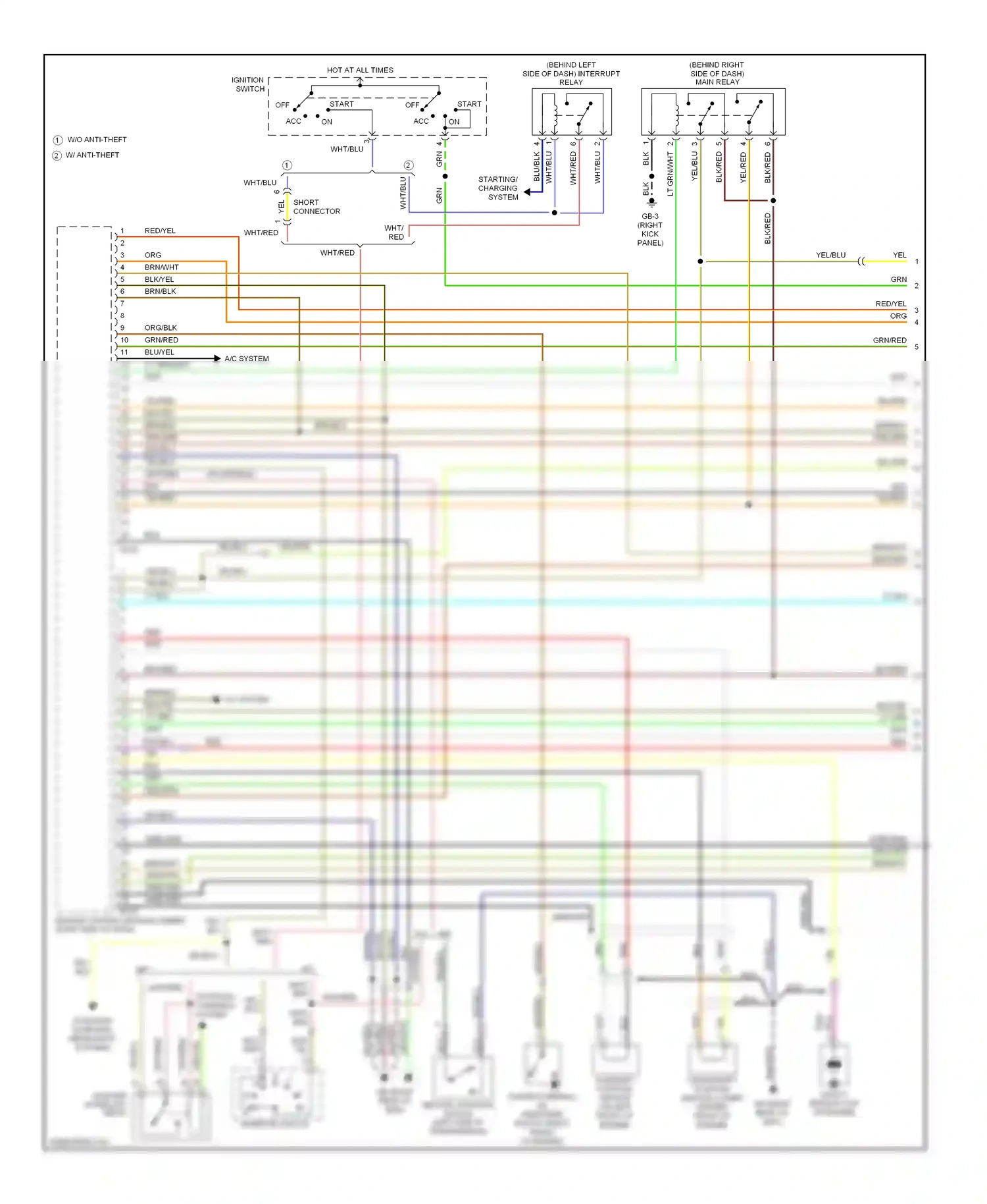 Wiring diagram blu pnk for Subaru Forester SG (2002-2005) (1 of 1)