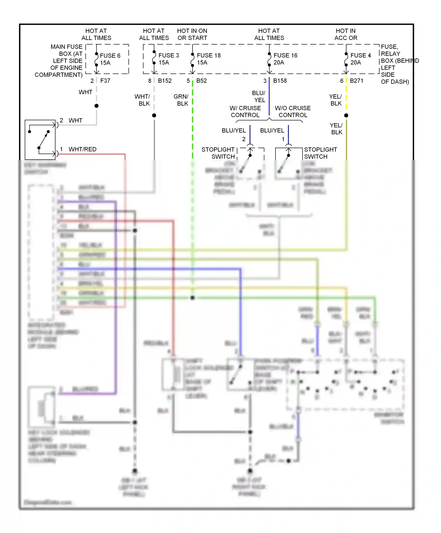 Wiring diagram blu/red for Subaru Forester SG (2002-2005) (15 of 16)