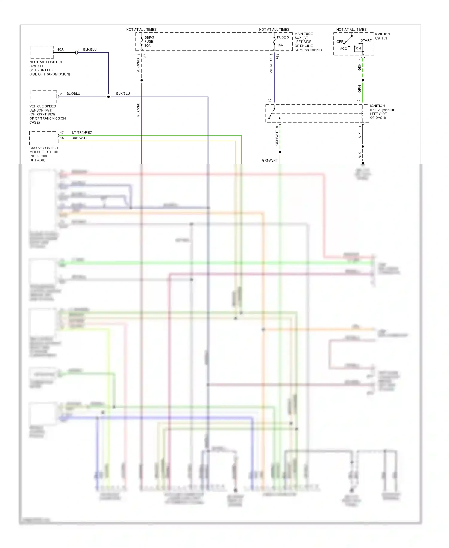 Wiring diagram combination meter for Subaru Forester SG (2002-2005) (3 of 22)