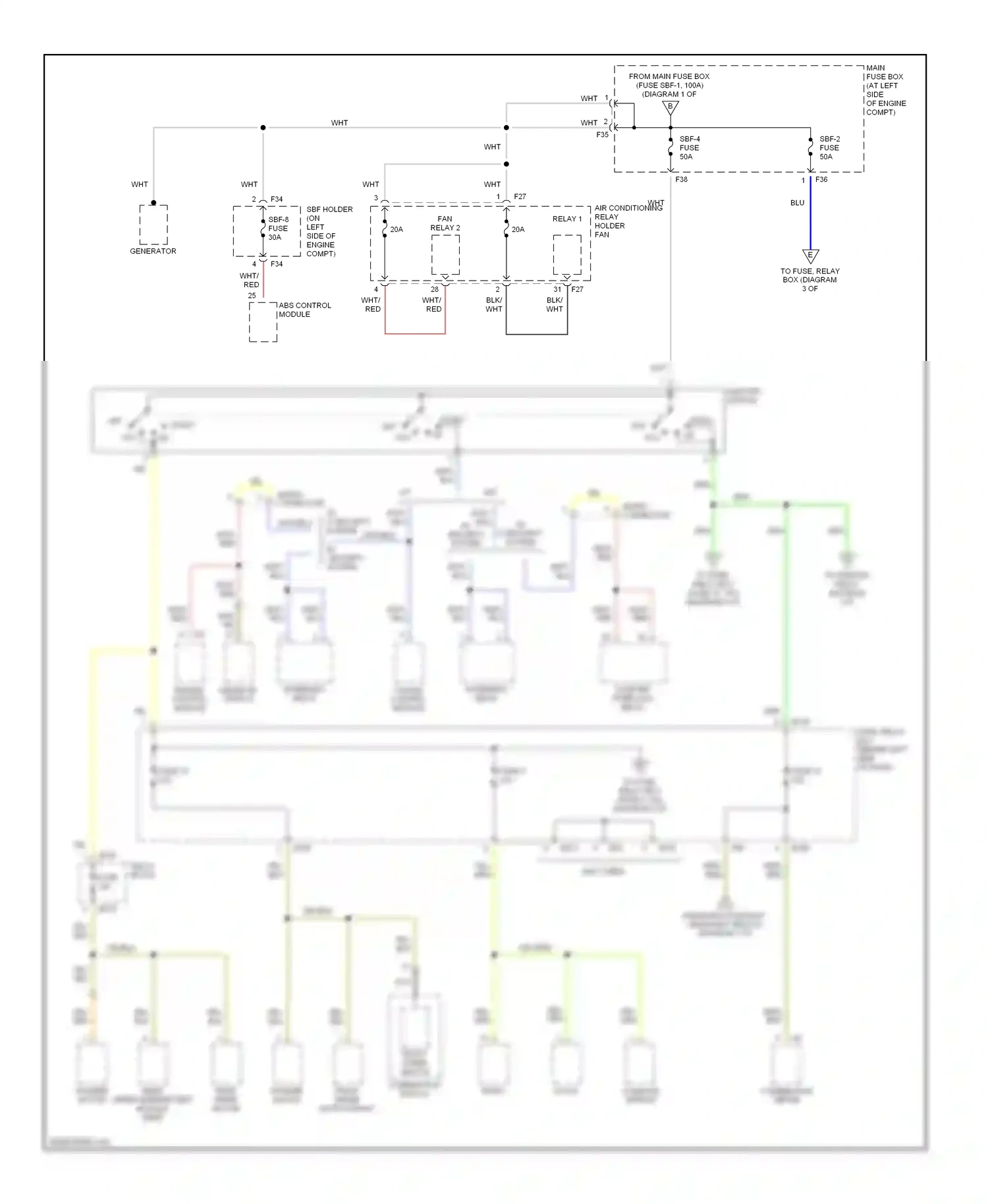 Wiring diagram combination meter for Subaru Forester SG (2002-2005) (18 of 22)