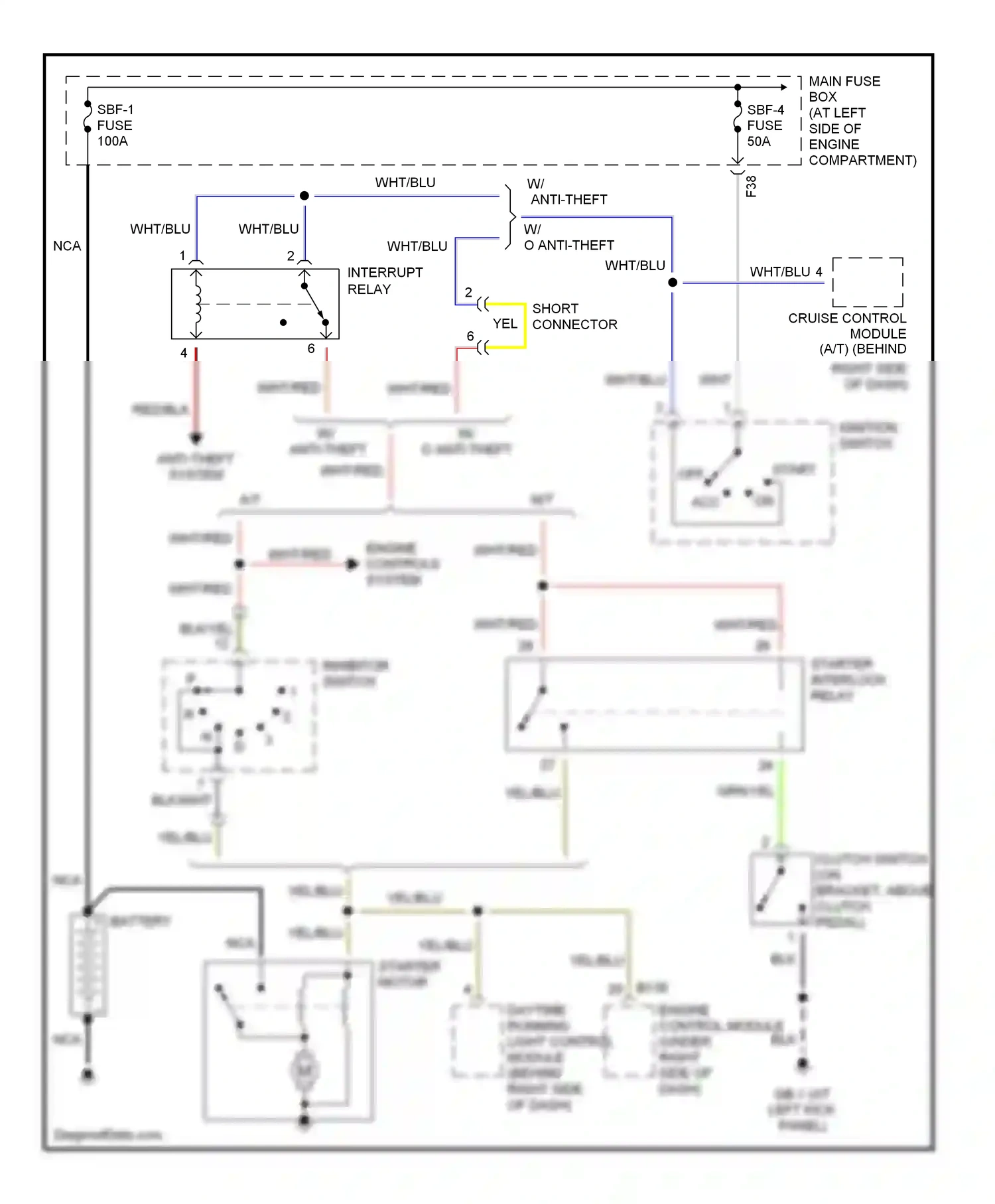 Wiring diagram engine controls system for Subaru Forester SG (2002-2005) (4 of 4)