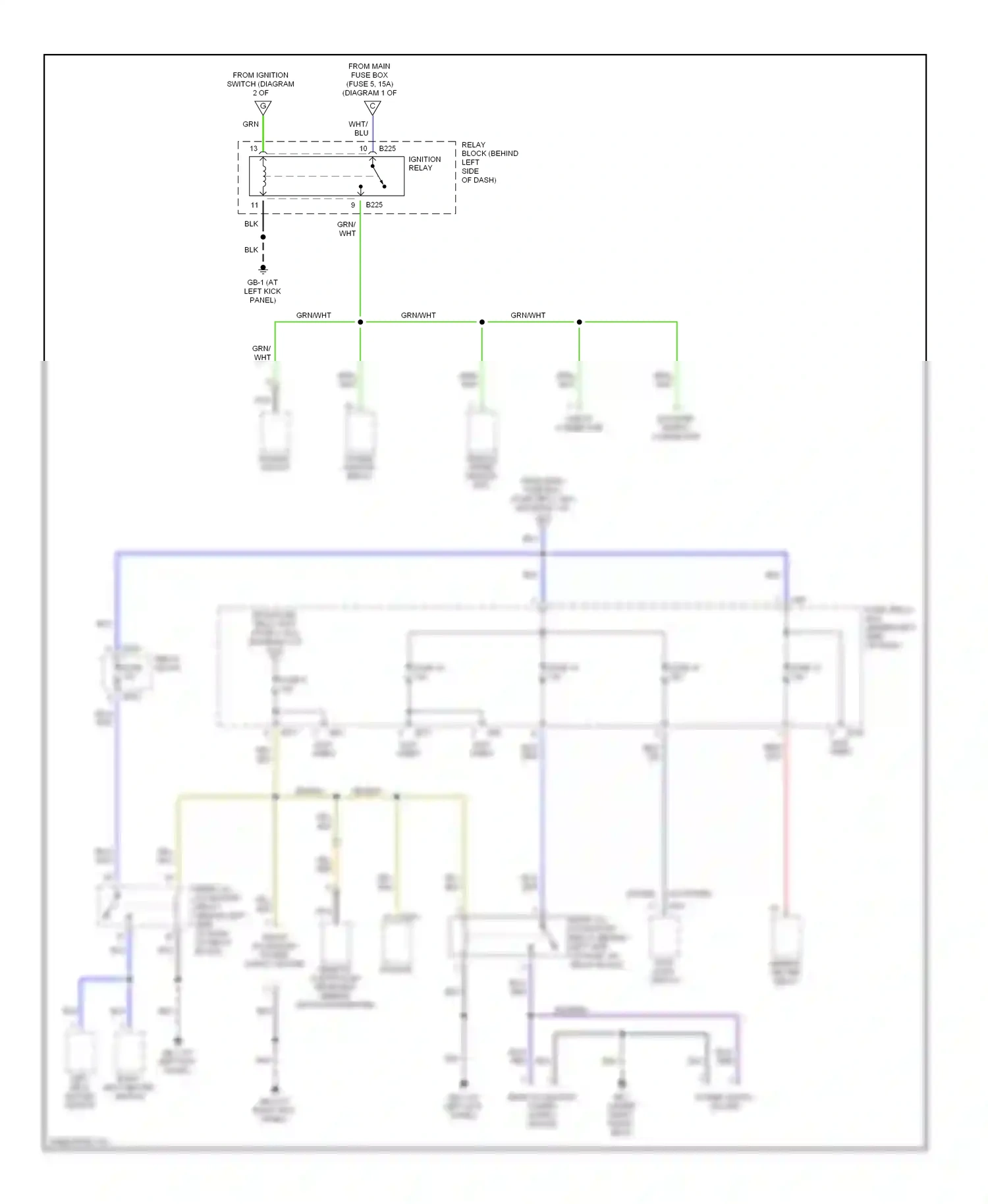 Wiring diagram fuse 10 for Subaru Forester SG (2002-2005) (1 of 1)