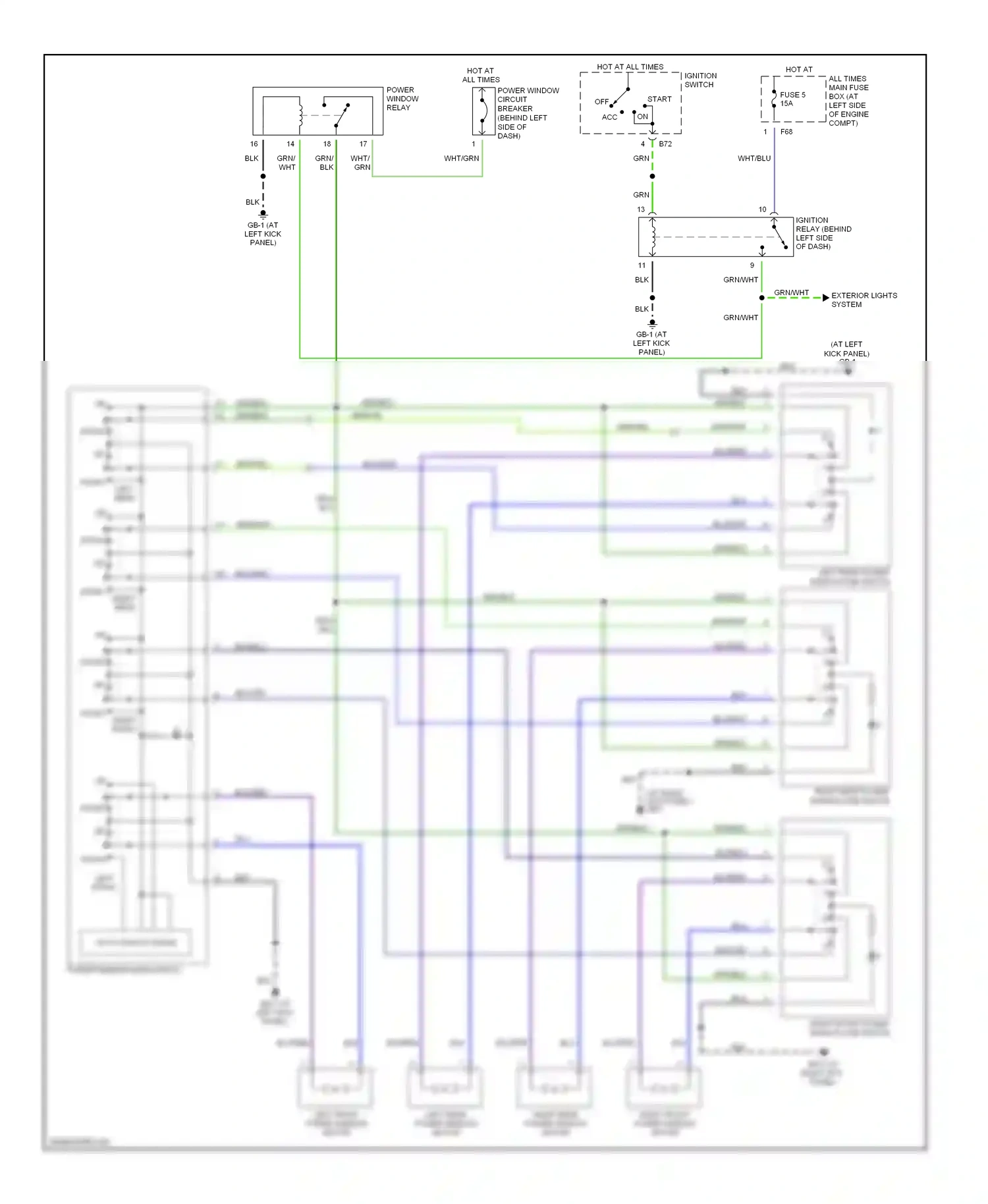 Wiring diagram grn for Subaru Forester SG (2002-2005) (25 of 31)