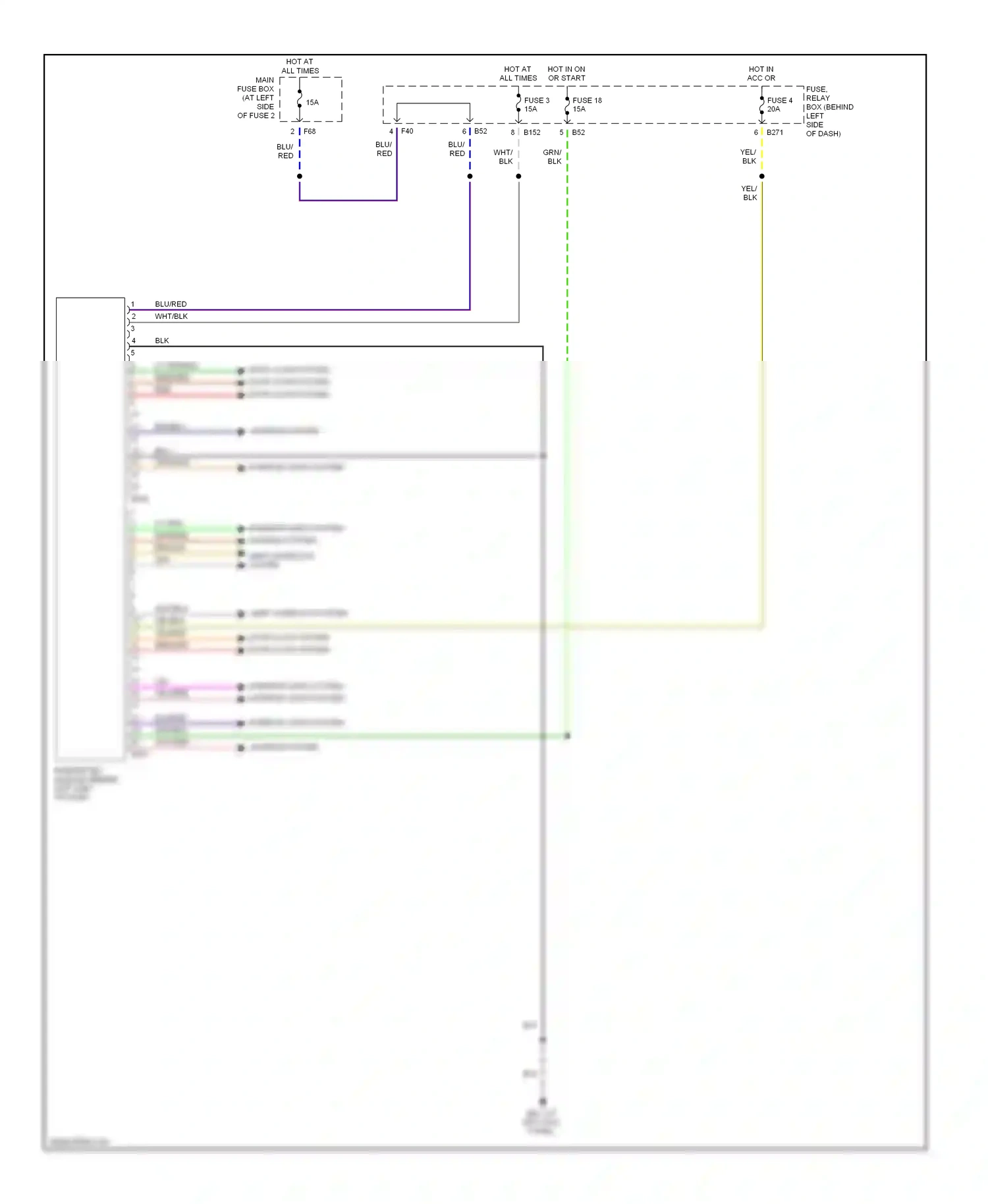 Wiring diagram grn for Subaru Forester SG (2002-2005) (3 of 31)