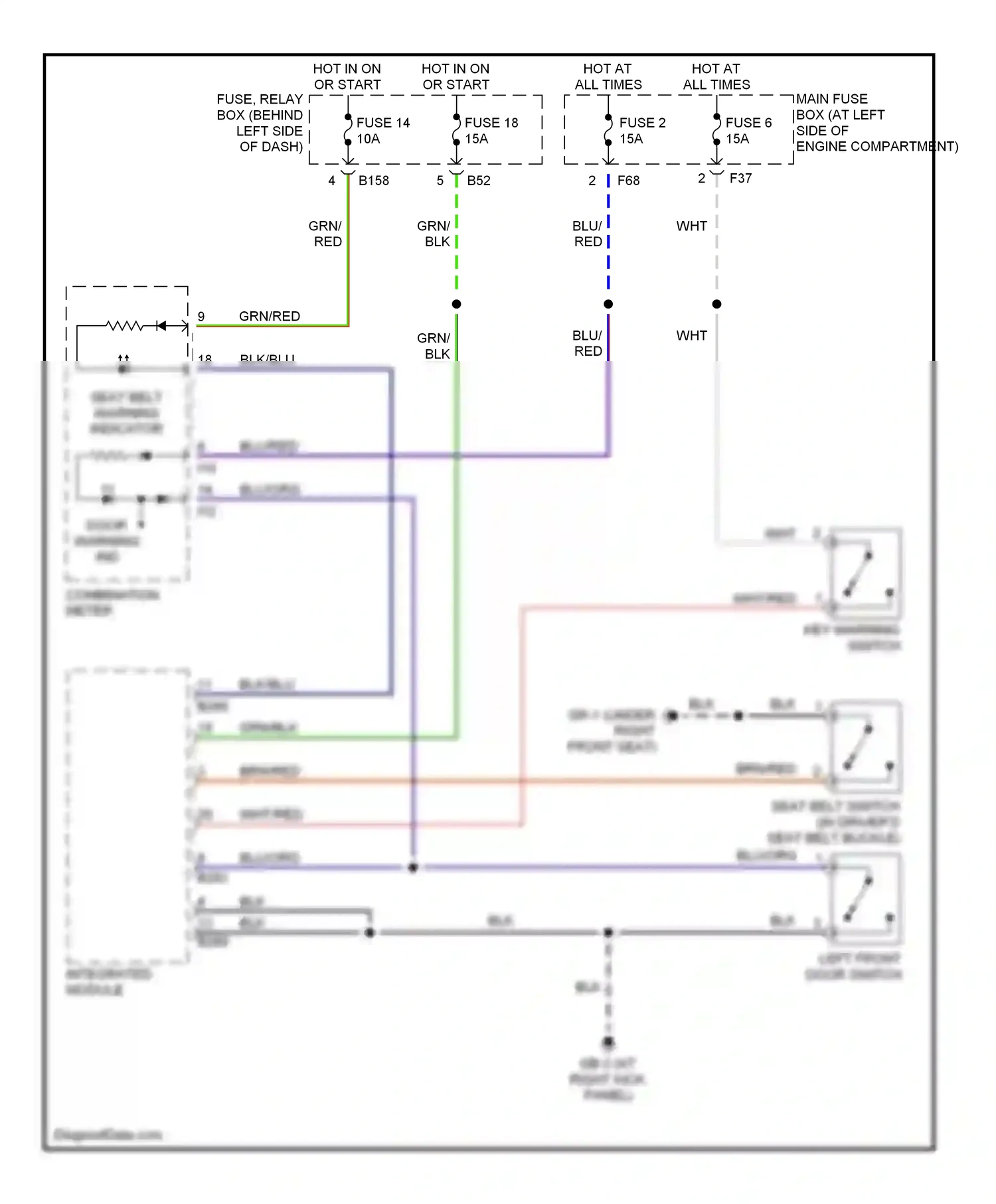Wiring diagram integrated module for Subaru Forester SG (2002-2005) (3 of 3)