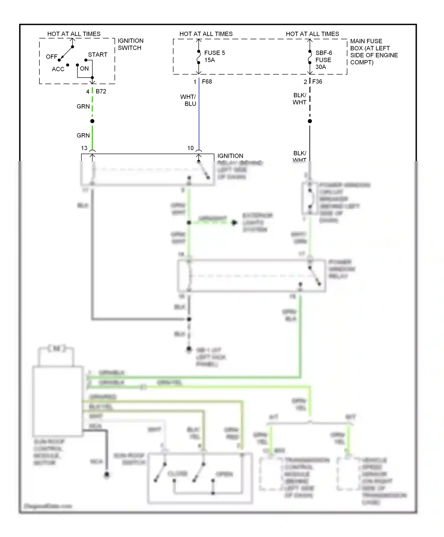 Wiring diagram nca for Subaru Forester SG (2002-2005) (20 of 24)