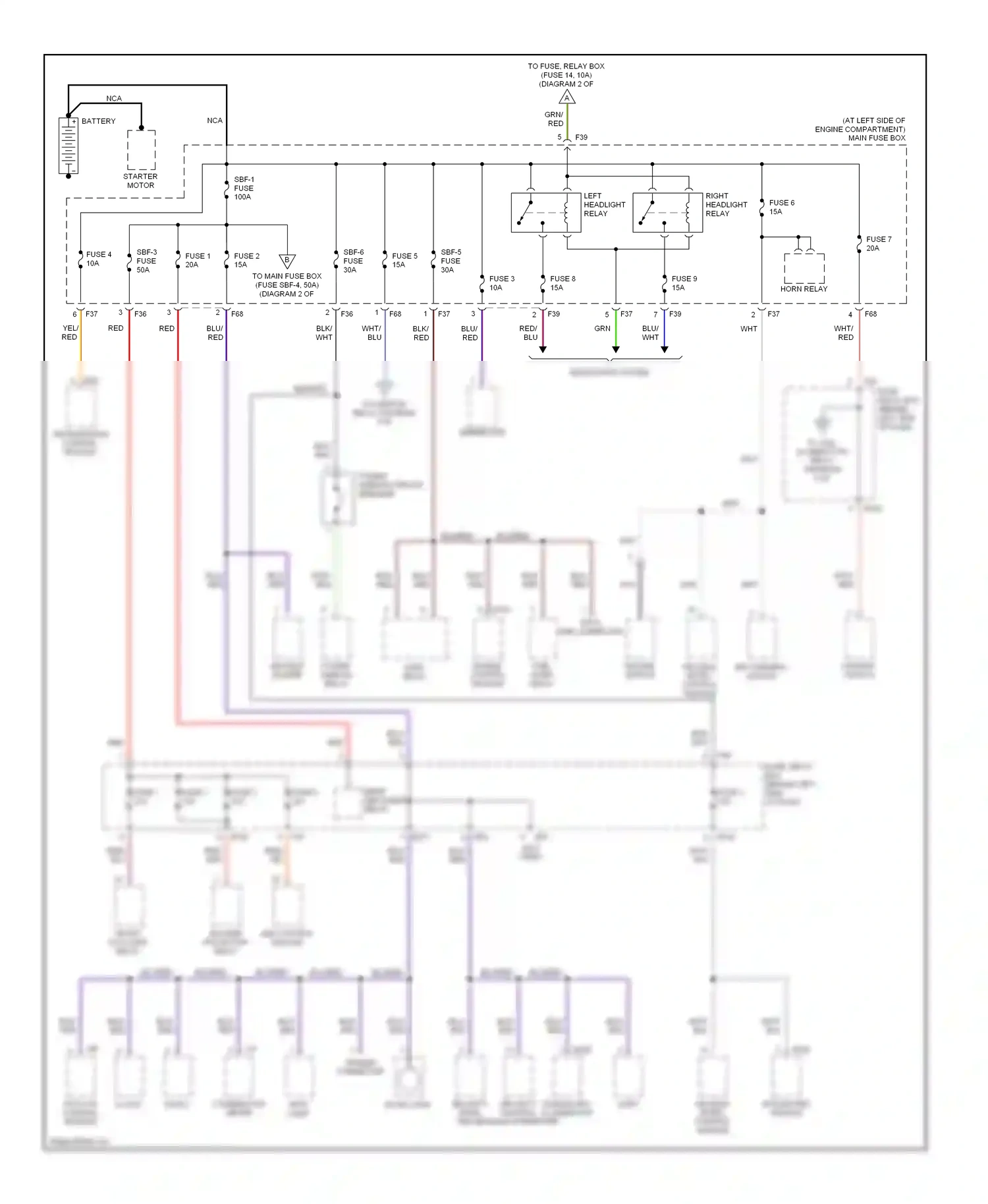 Wiring diagram nca for Subaru Forester SG (2002-2005) (14 of 24)