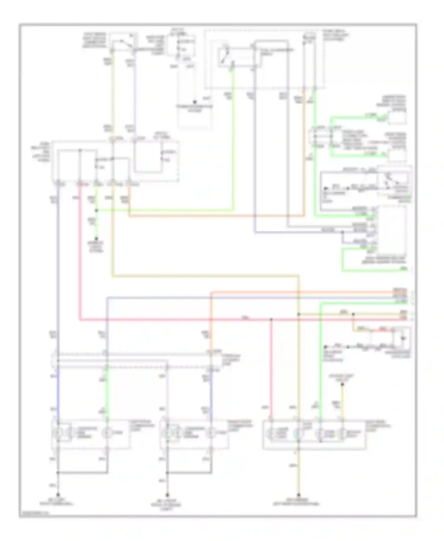 Forester Subaru SH facelift (2010-2013): Exterior lamps circuit (1 of 2)
