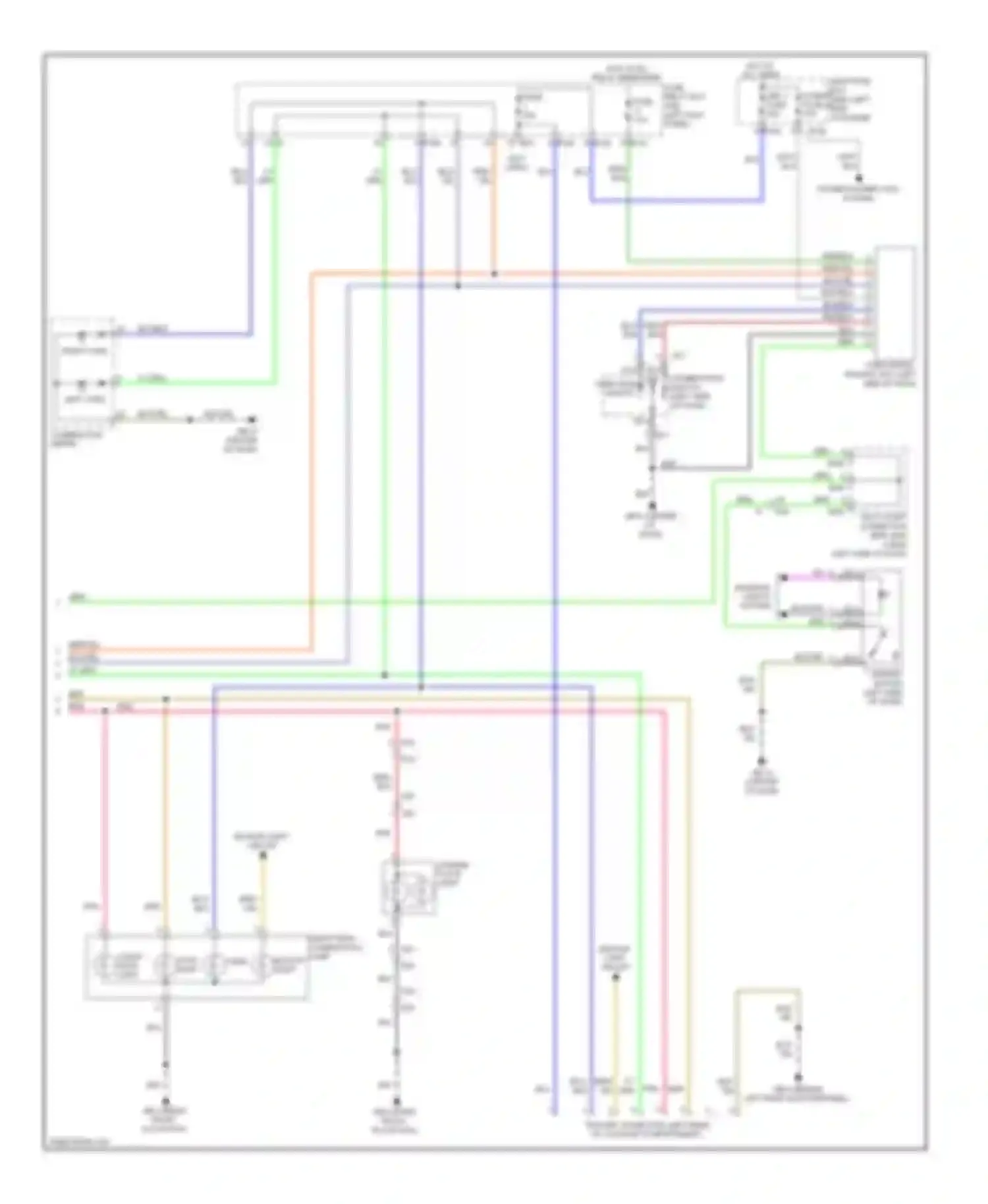 Forester Subaru SH facelift (2010-2013): Exterior lamps circuit (2 of 2)