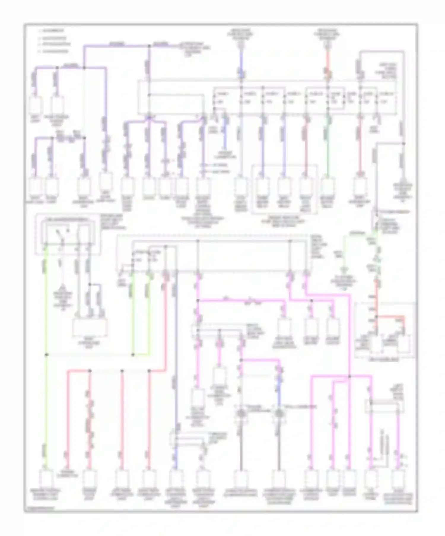 Forester Subaru SH facelift (2010-2013): Power distribution circuit (2 of 4)