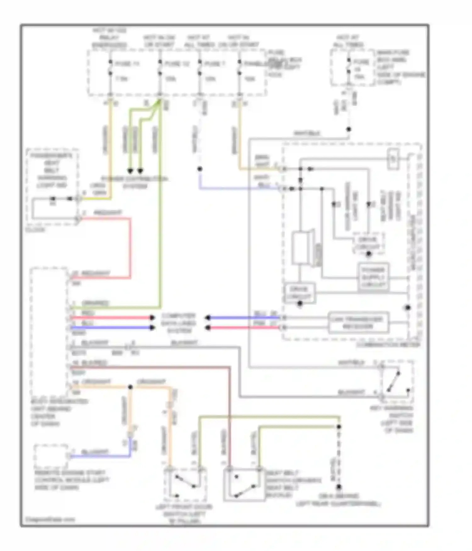 Forester Subaru SH facelift (2010-2013): Chime circuit