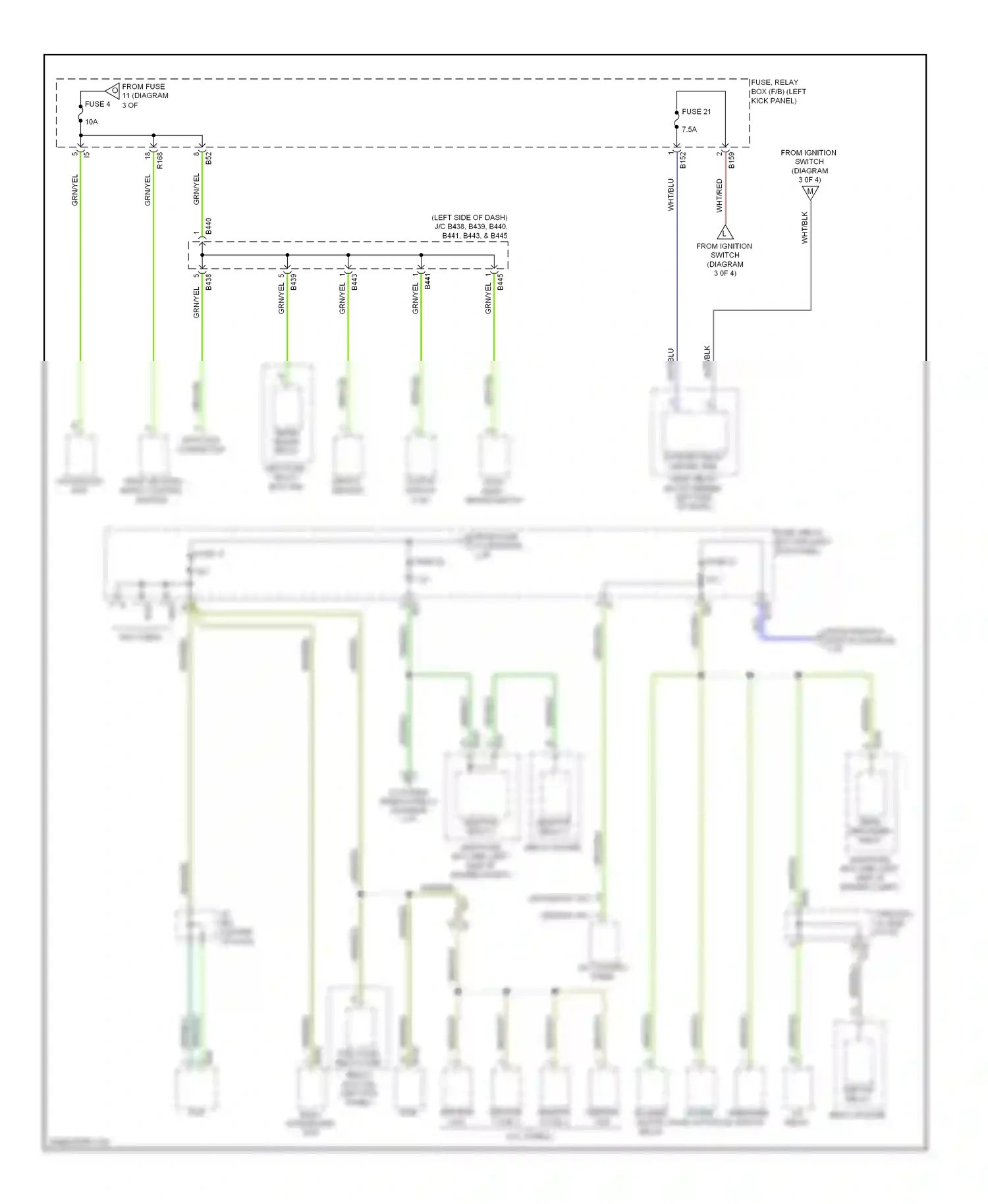 Wiring diagram a/c control panel for Subaru Forester SH facelift (2010-2013) (6 of 7)