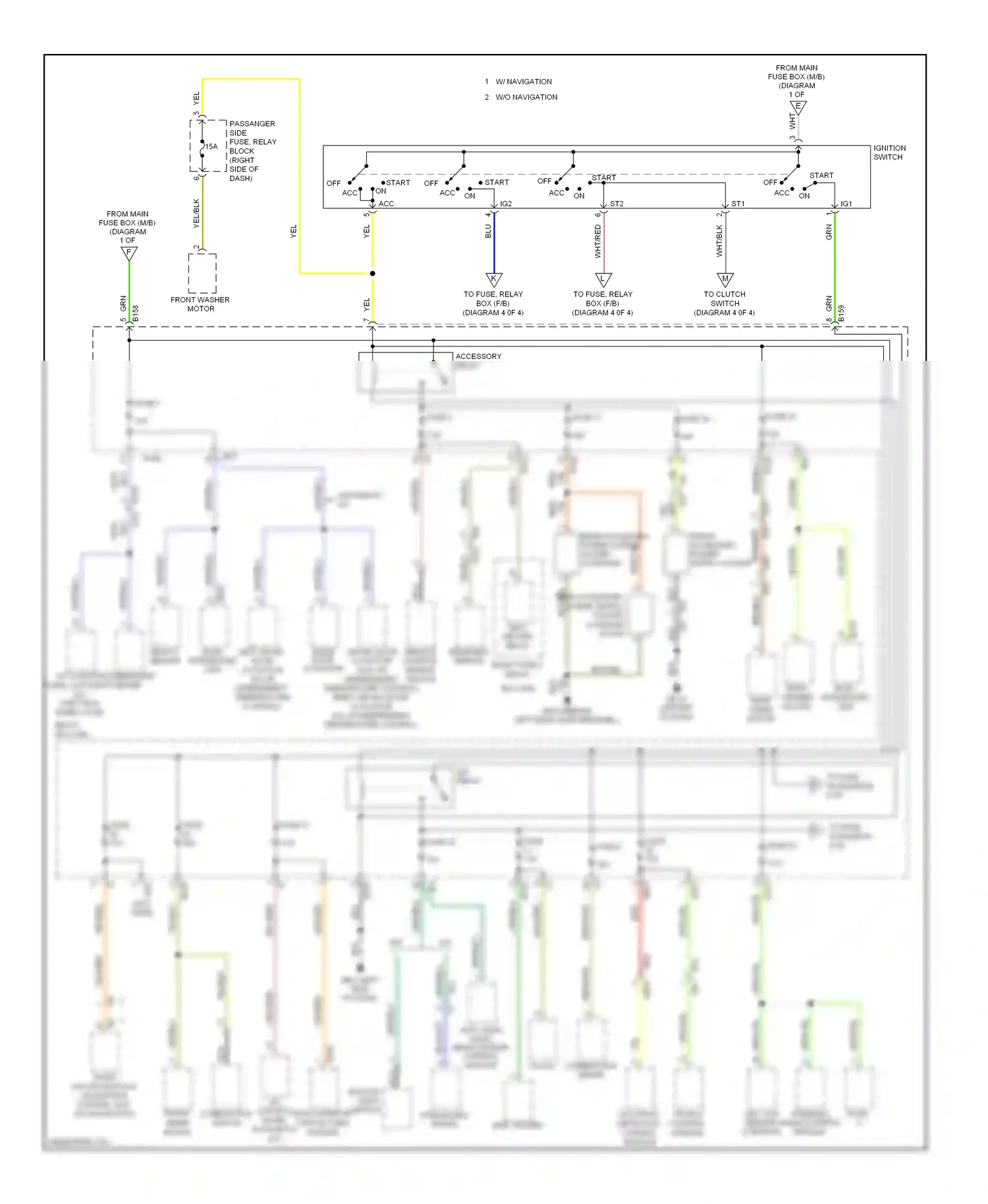Wiring diagram air bag control module for Subaru Forester SH facelift (2010-2013) (2 of 2)