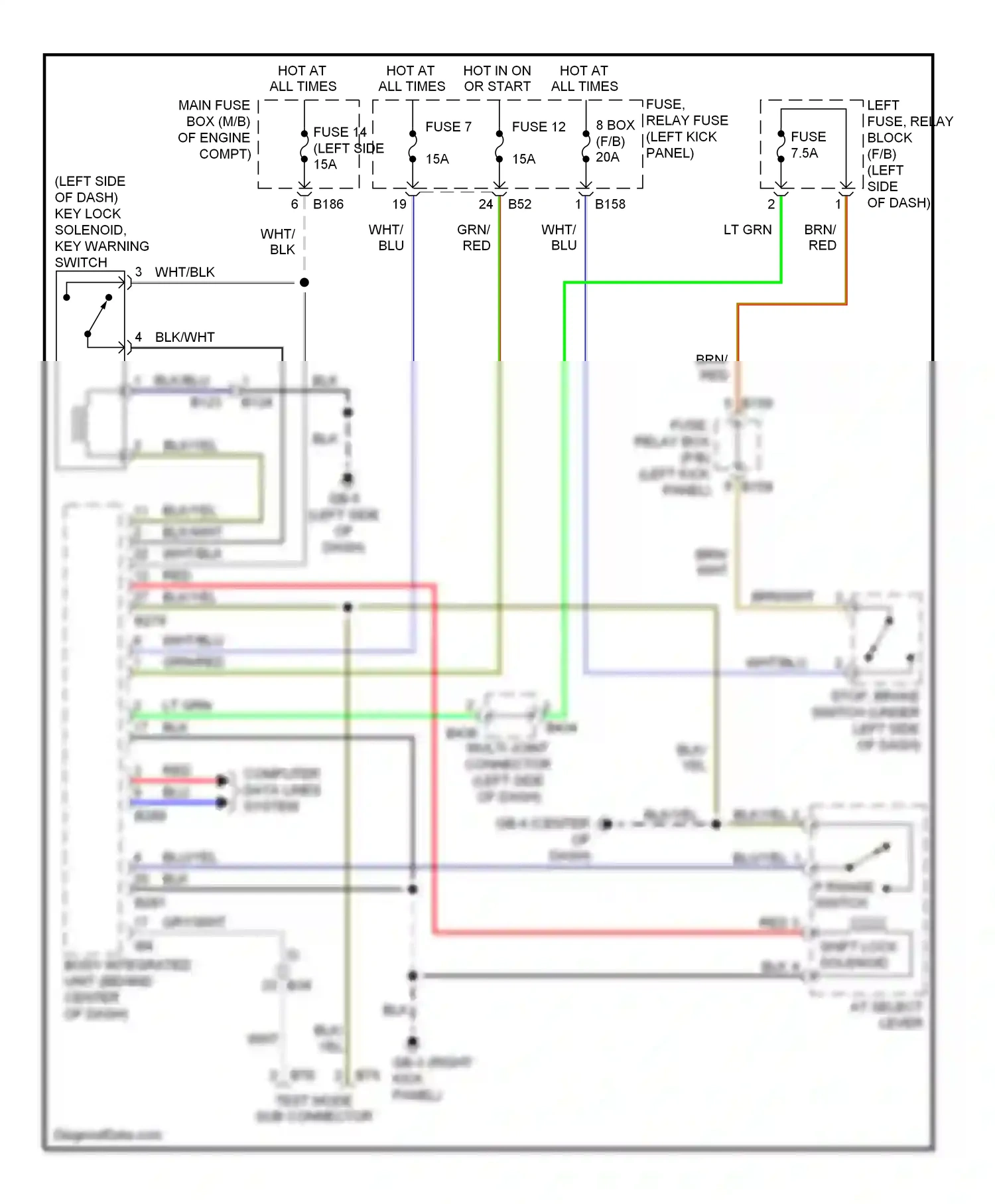 Wiring diagram blk for Subaru Forester SH facelift (2010-2013) (57 of 62)