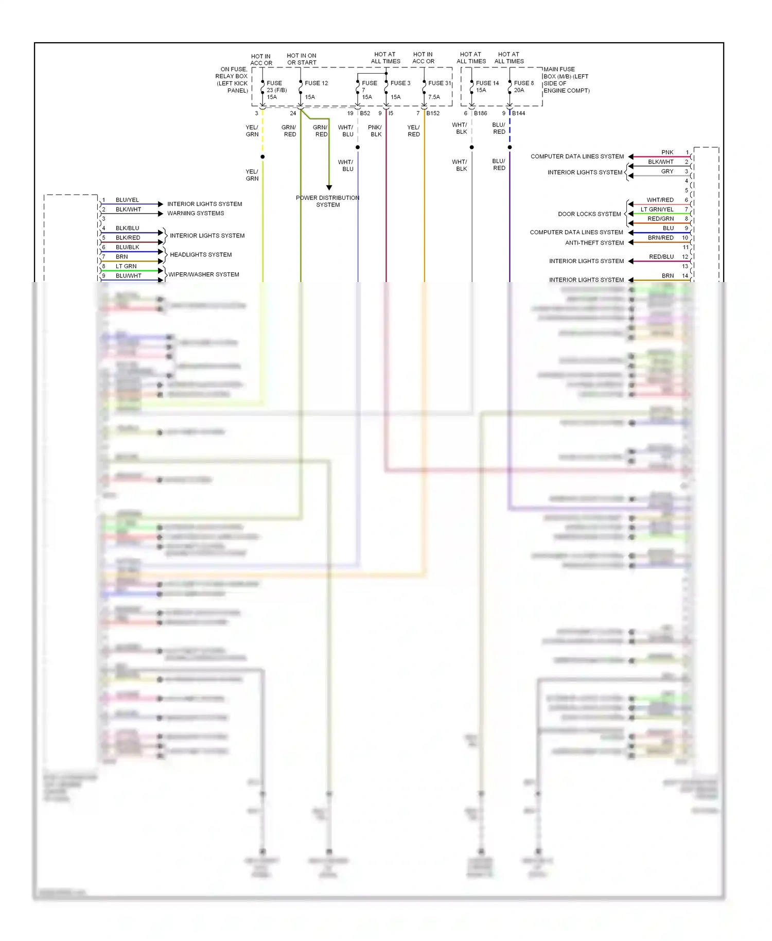 Wiring diagram blk/blu for Subaru Forester SH facelift (2010-2013) (2 of 22)