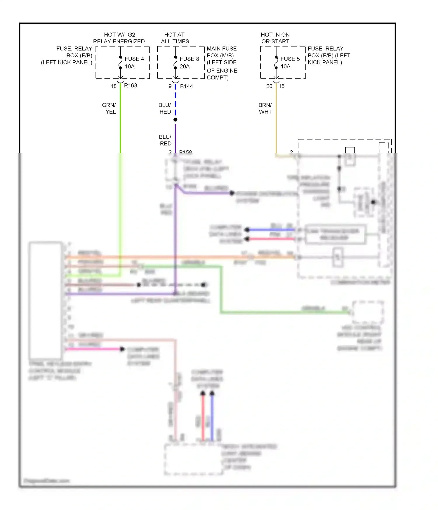 Wiring diagram blu for Subaru Forester SH facelift (2010-2013) (58 of 61)