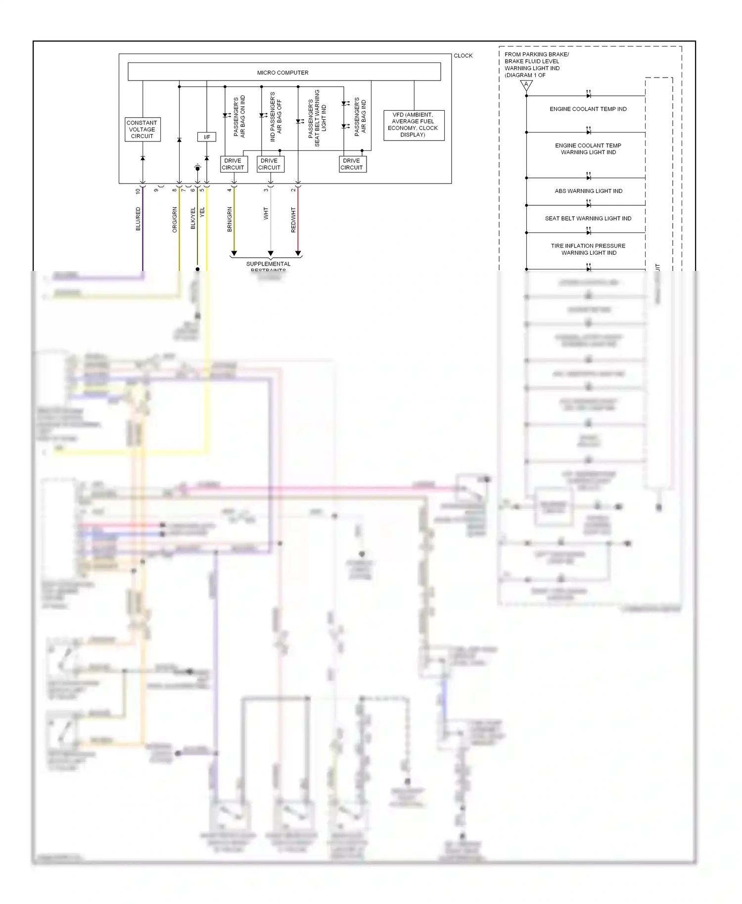 Wiring diagram blu/org for Subaru Forester SH facelift (2010-2013) (5 of 18)