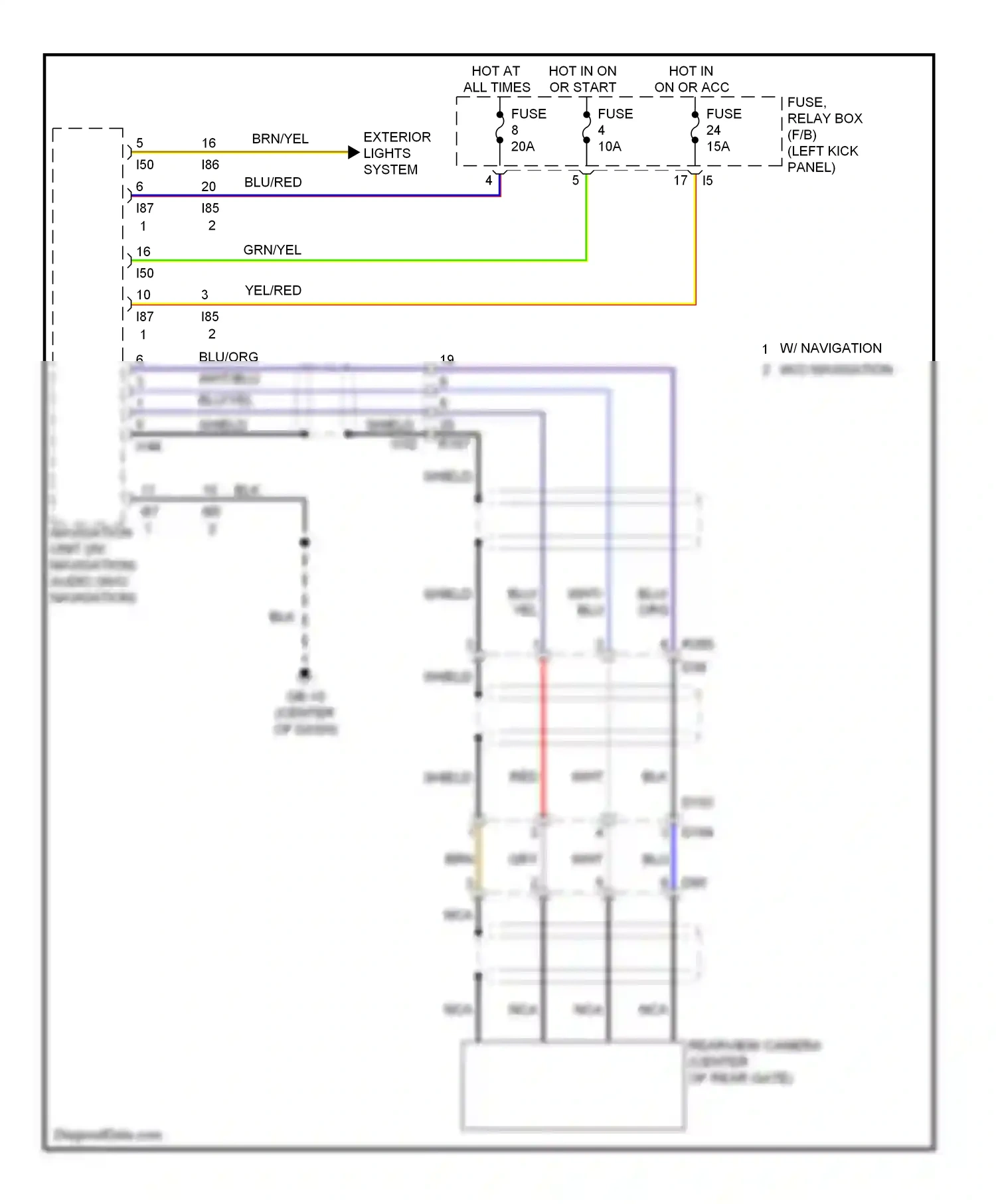 Wiring diagram blu/red for Subaru Forester SH facelift (2010-2013) (19 of 27)