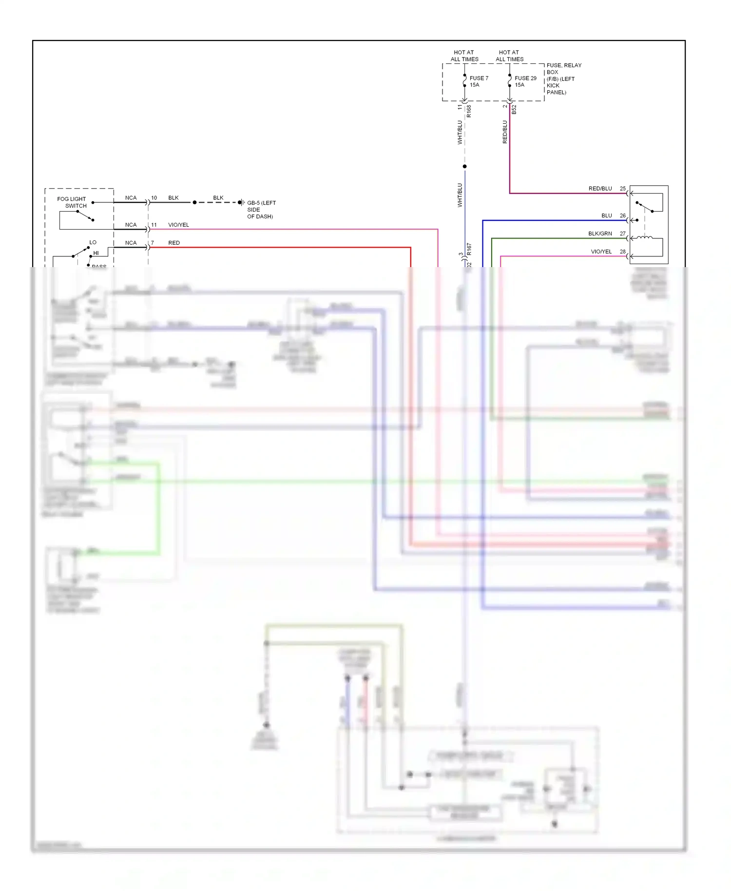 Wiring diagram fuse 29 for Subaru Forester SH facelift (2010-2013) (1 of 2)