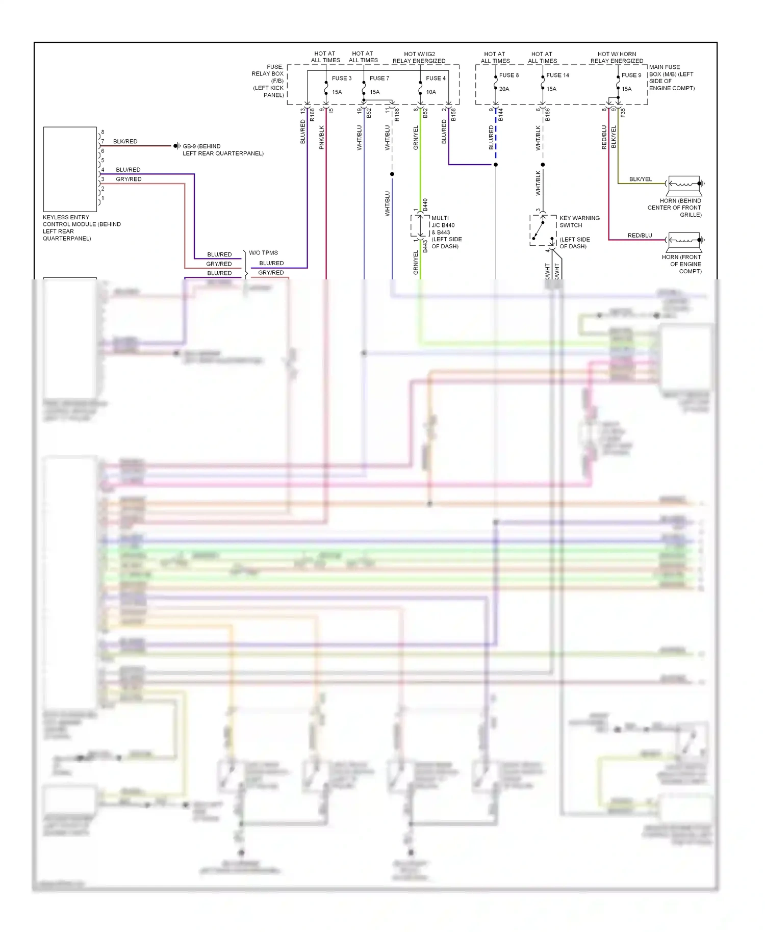 Wiring diagram fuse 8 for Subaru Forester SH facelift (2010-2013) (6 of 9)