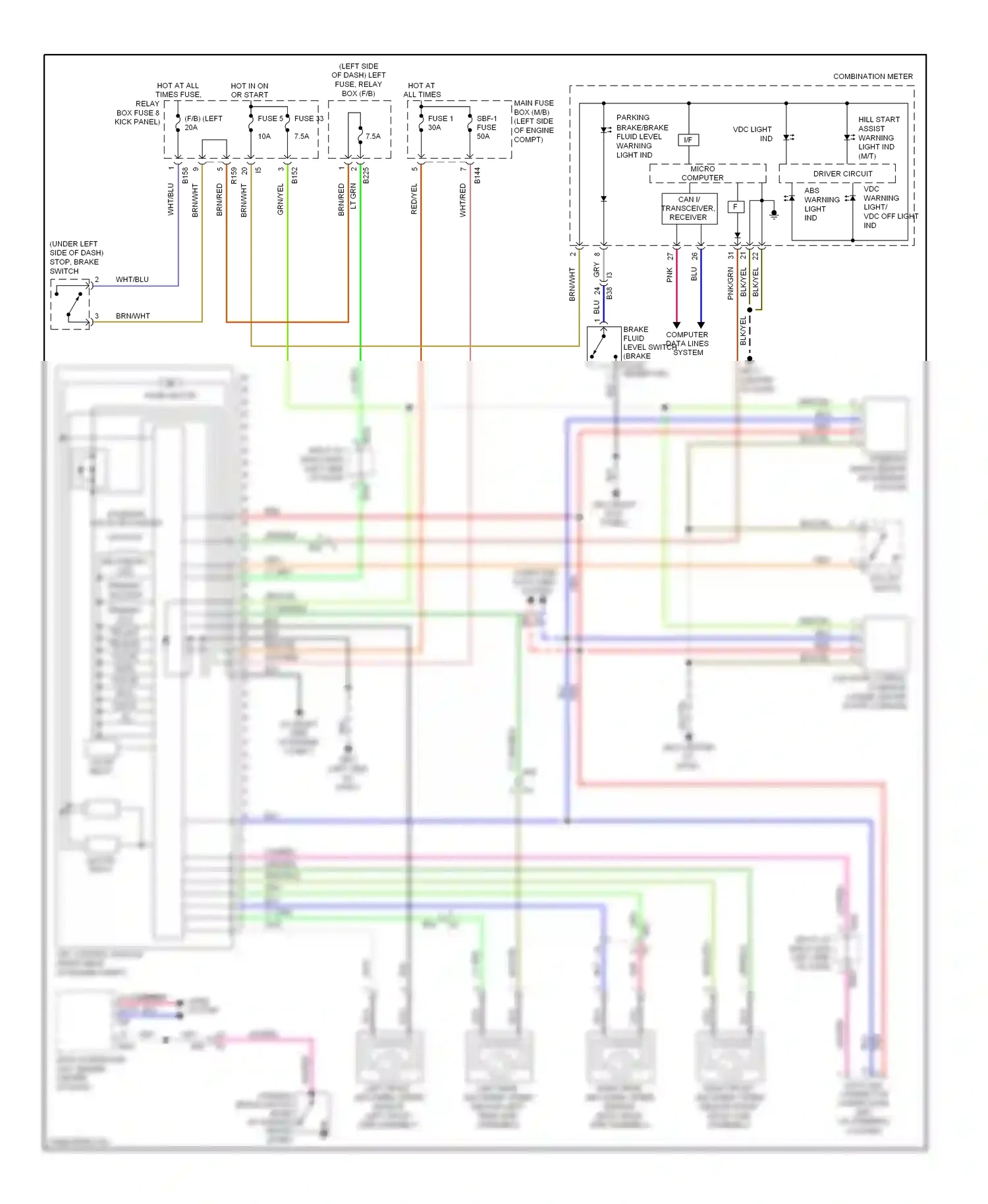 Wiring diagram micro computer for Subaru Forester SH facelift (2010-2013) (1 of 16)