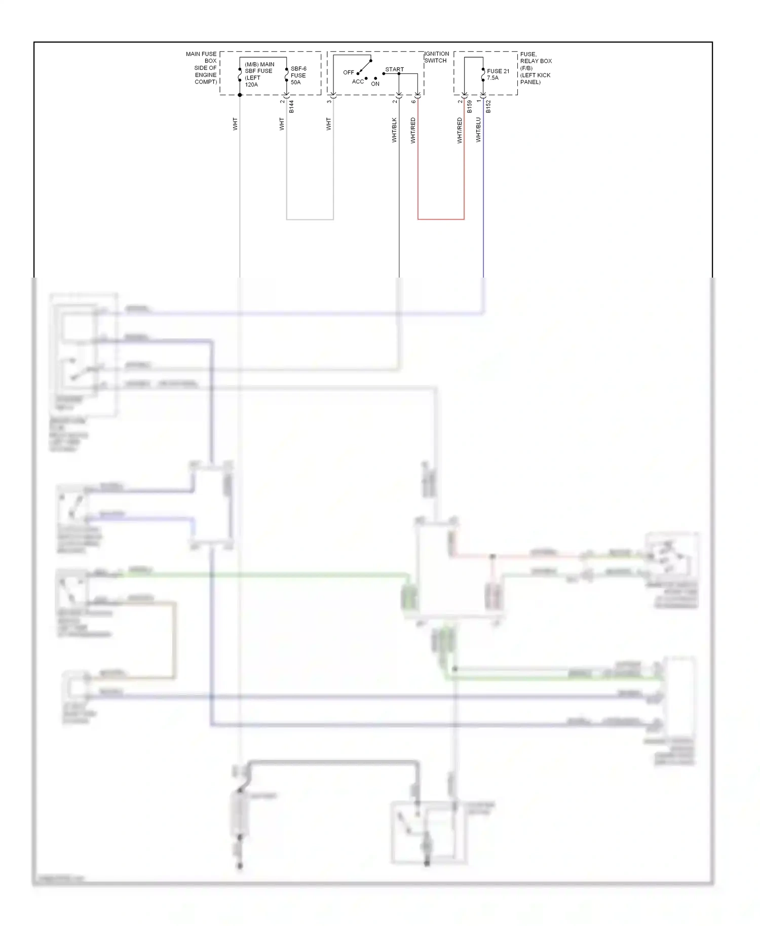 Wiring diagram off on for Subaru Forester SH facelift (2010-2013) (2 of 2)