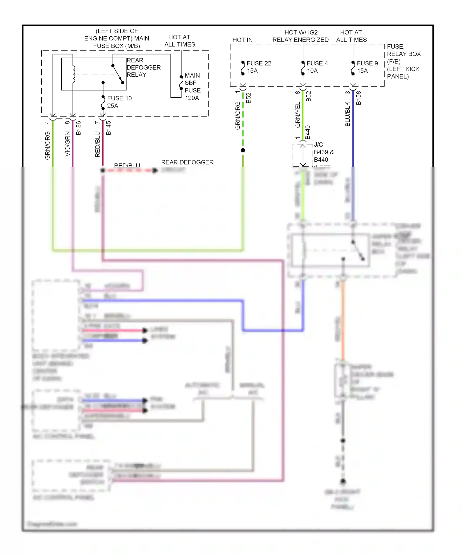 Wiring diagram red/blu for Subaru Forester SH facelift (2010-2013) (9 of 24)