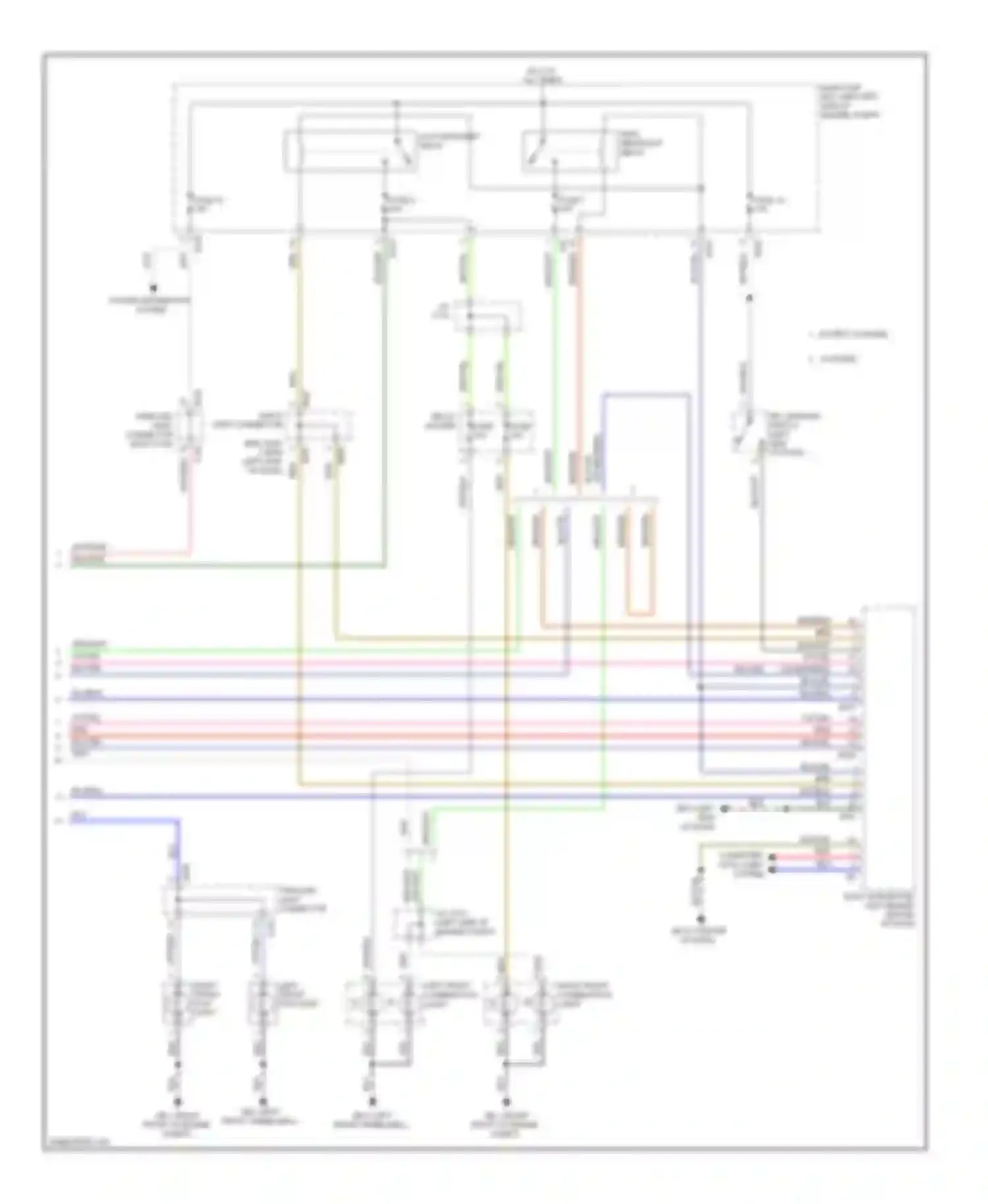 Wiring diagram right front combination light for Subaru Forester SH facelift (2010-2013) (2 of 2)