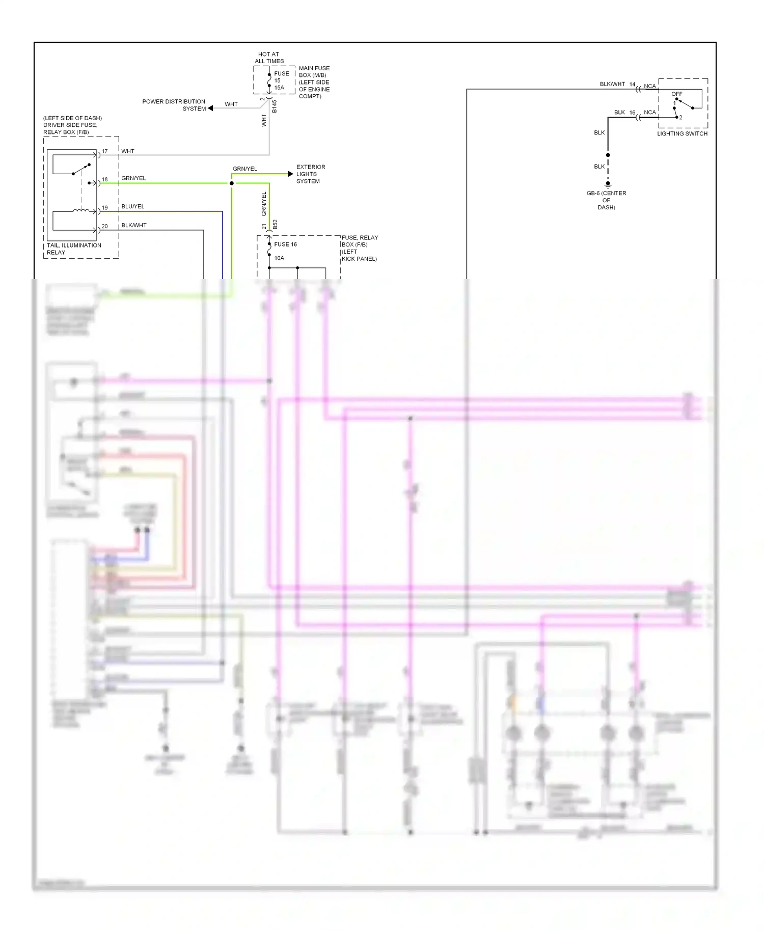 Wiring diagram steering switch for Subaru Forester SH facelift (2010-2013) (1 of 2)