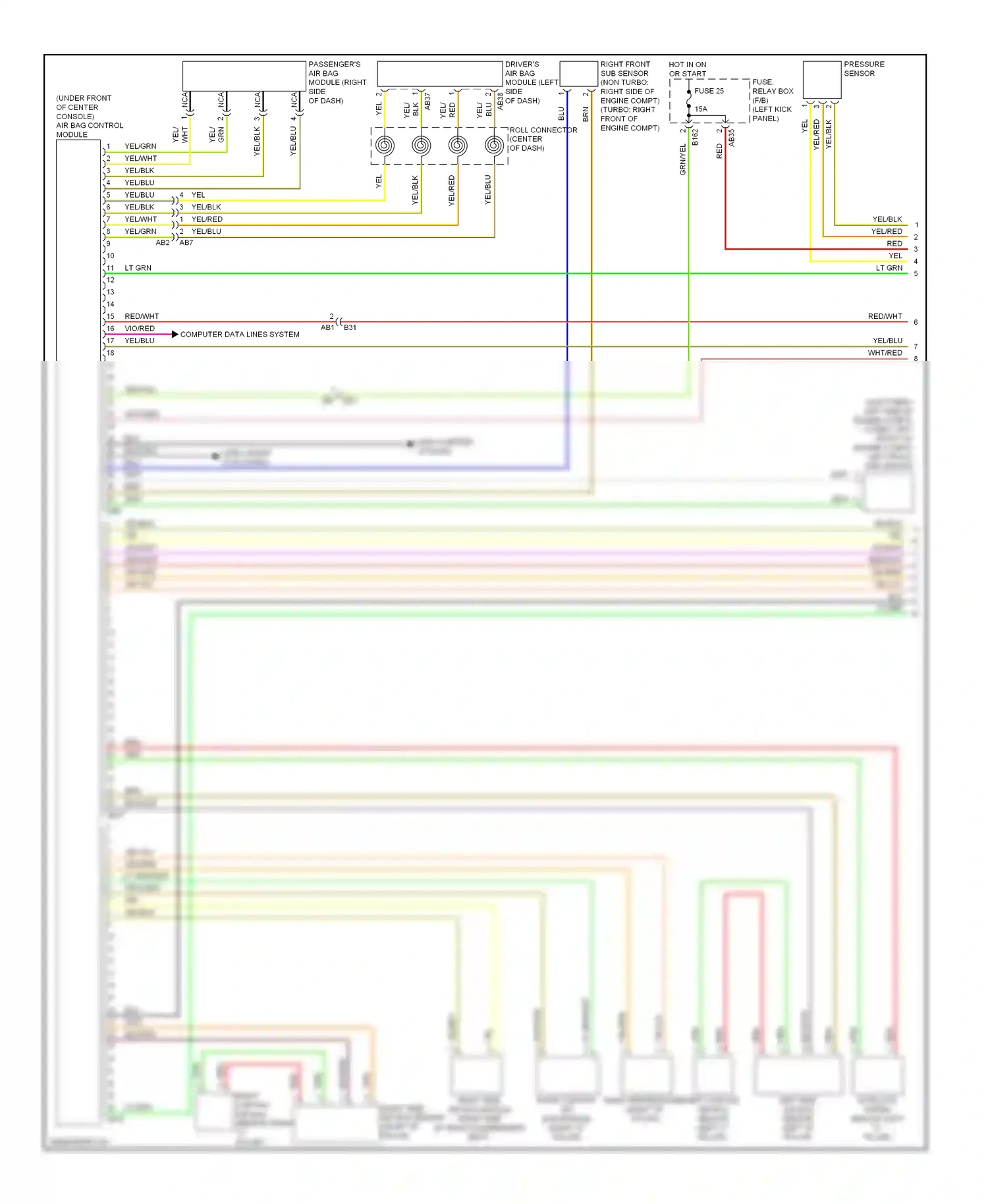 Subaru Forester SH facelift (2010-2013) sub sensor wiring diagram  (1 of 1)