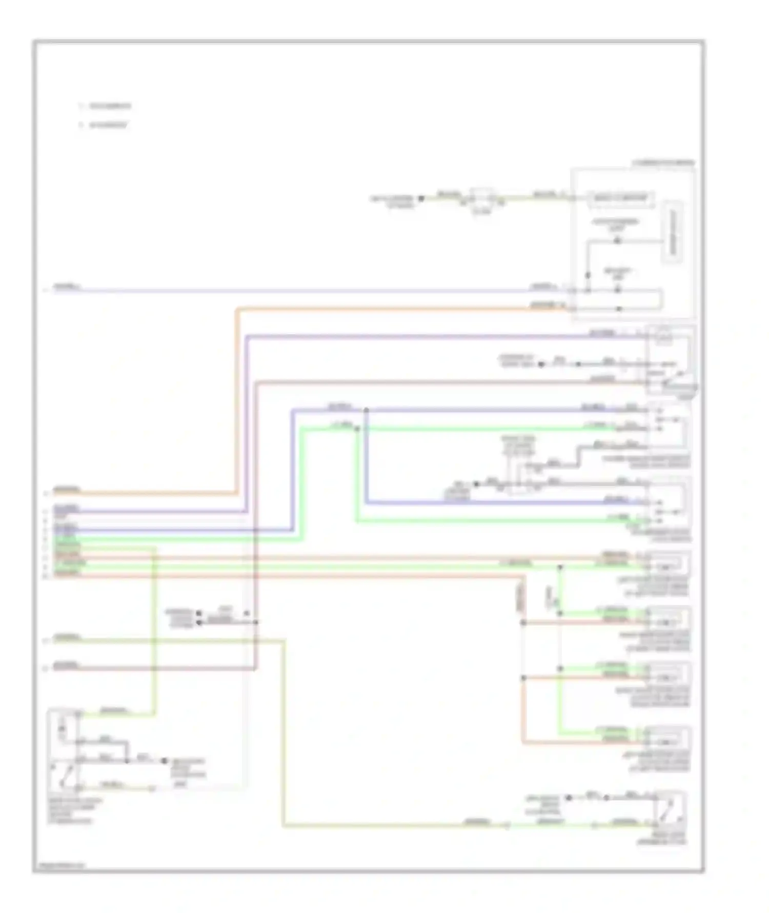 Forester Subaru SH (2007-2011): Power door locks circuit (2 of 2)