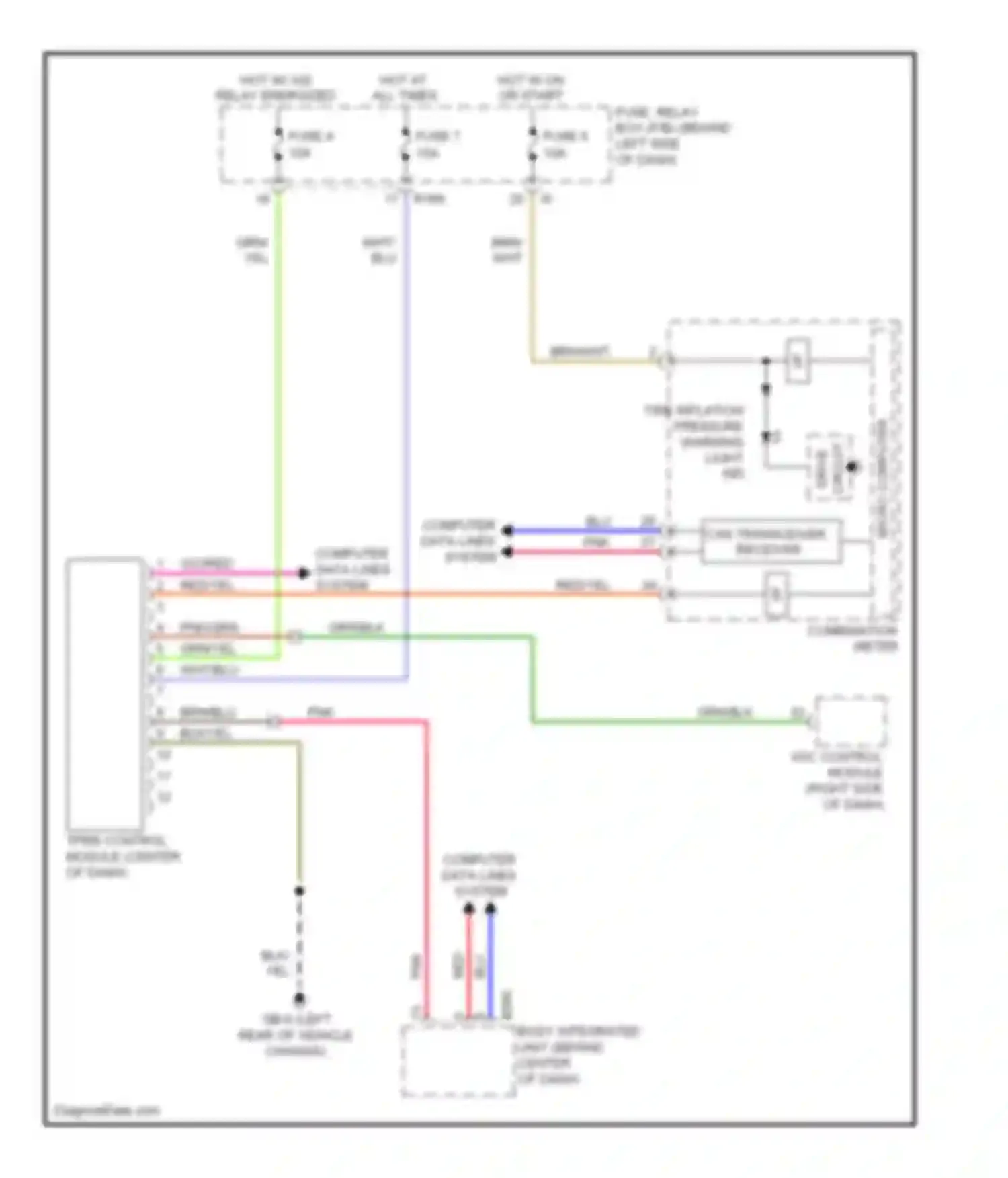 Forester Subaru SH (2007-2011): Tire pressure monitoring circuit