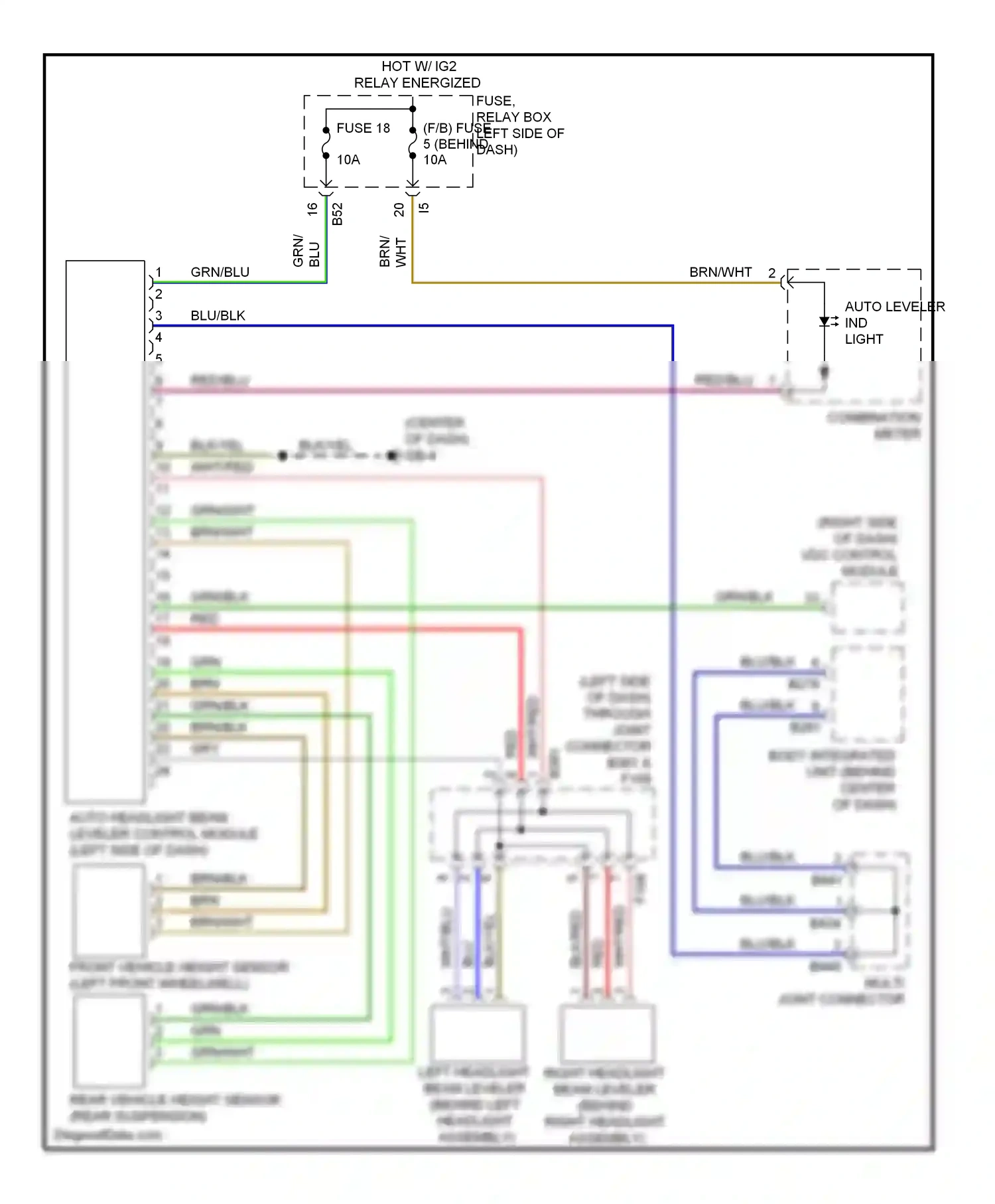 Wiring diagram blu/blk for Subaru Forester SH (2007-2011) (12 of 19)