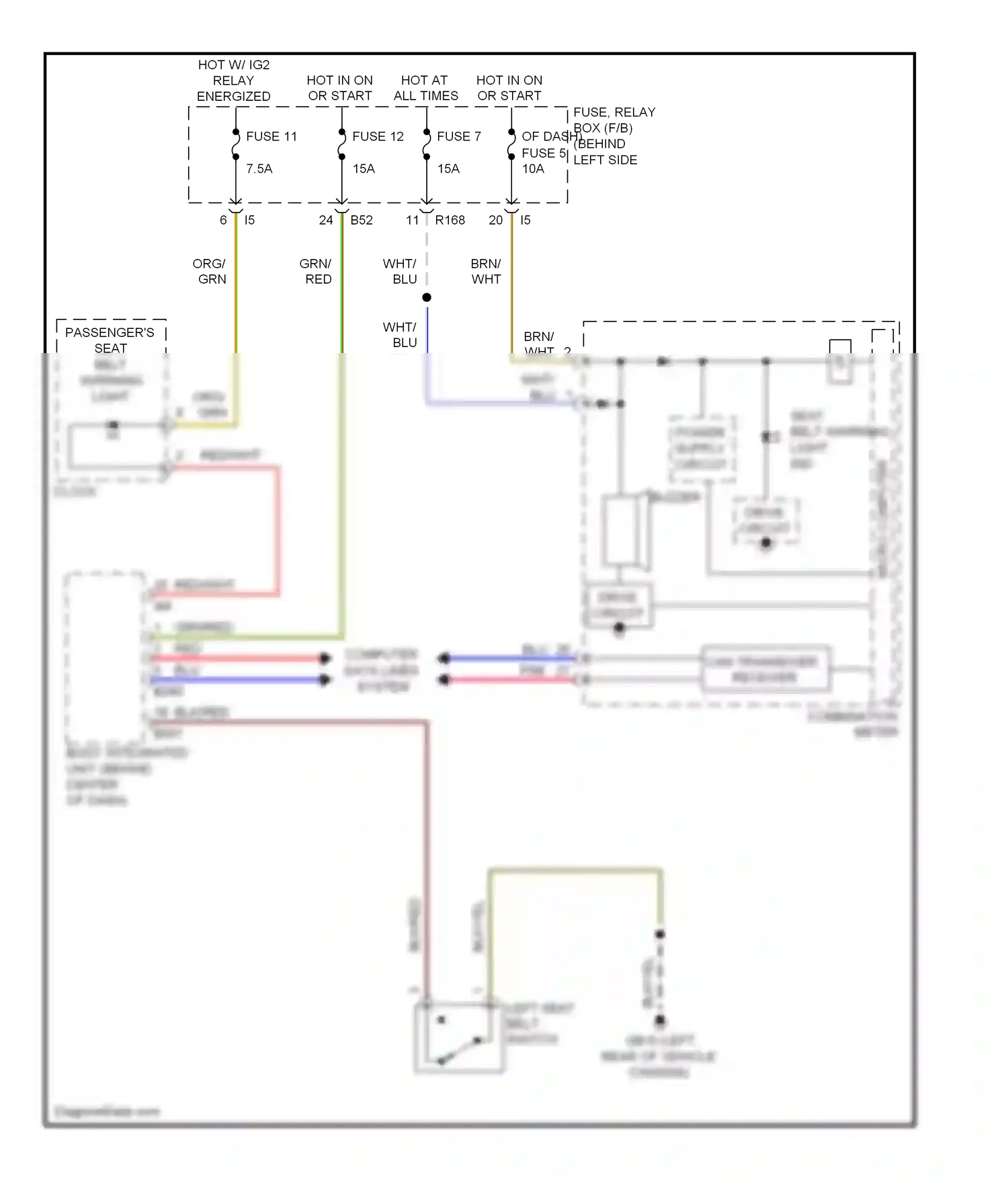 Wiring diagram brn for Subaru Forester SH (2007-2011) (23 of 27)