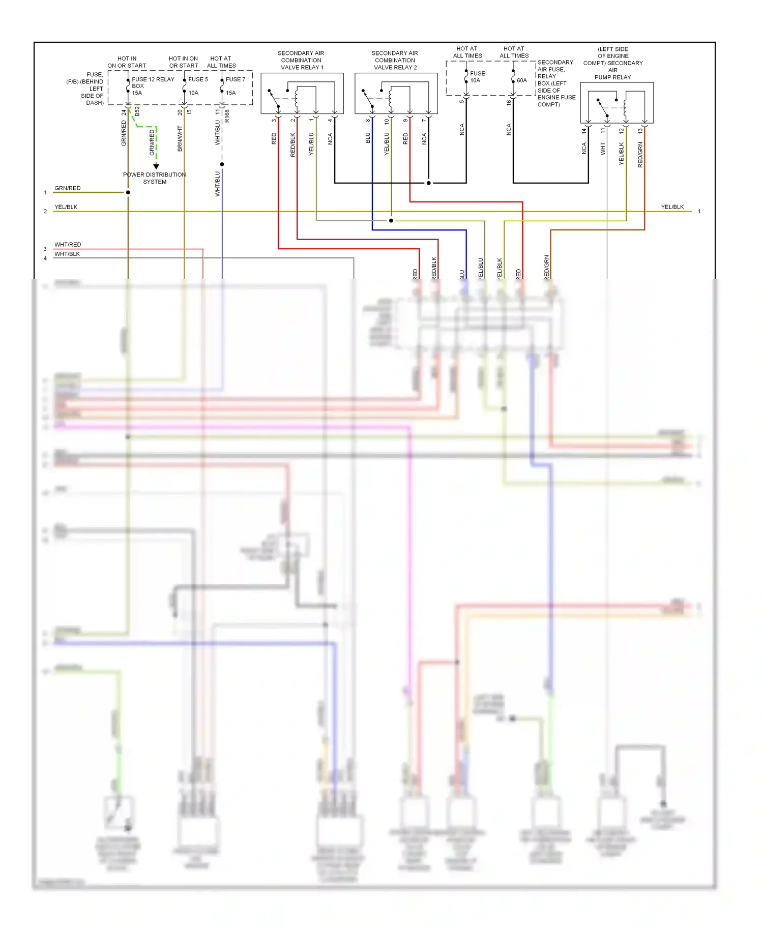 Subaru Forester SH (2007-2011) front oxygen (a/f) sensor wiring diagram  (1 of 1)