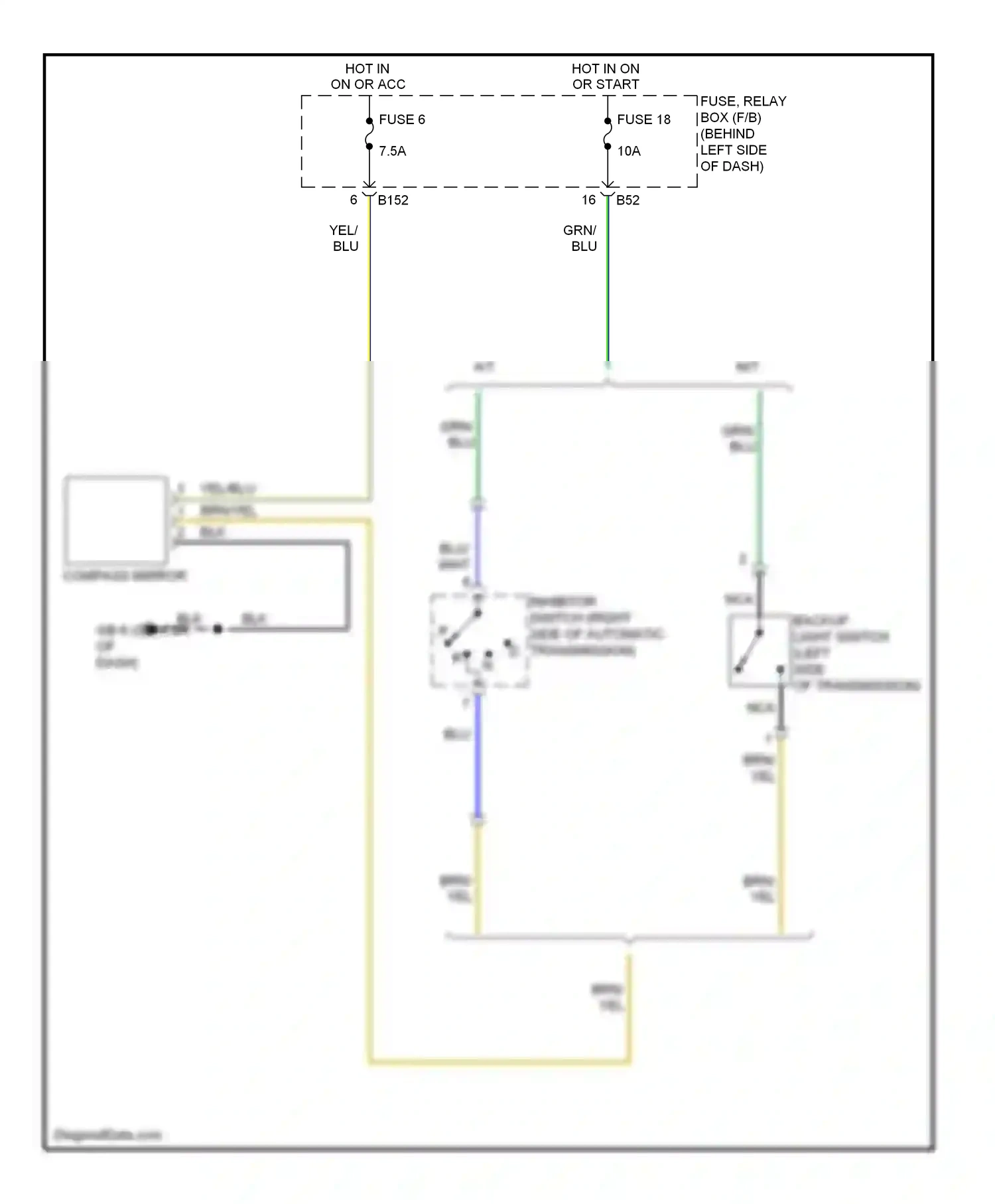 Wiring diagram fuse 6 for Subaru Forester SH (2007-2011) (1 of 5)