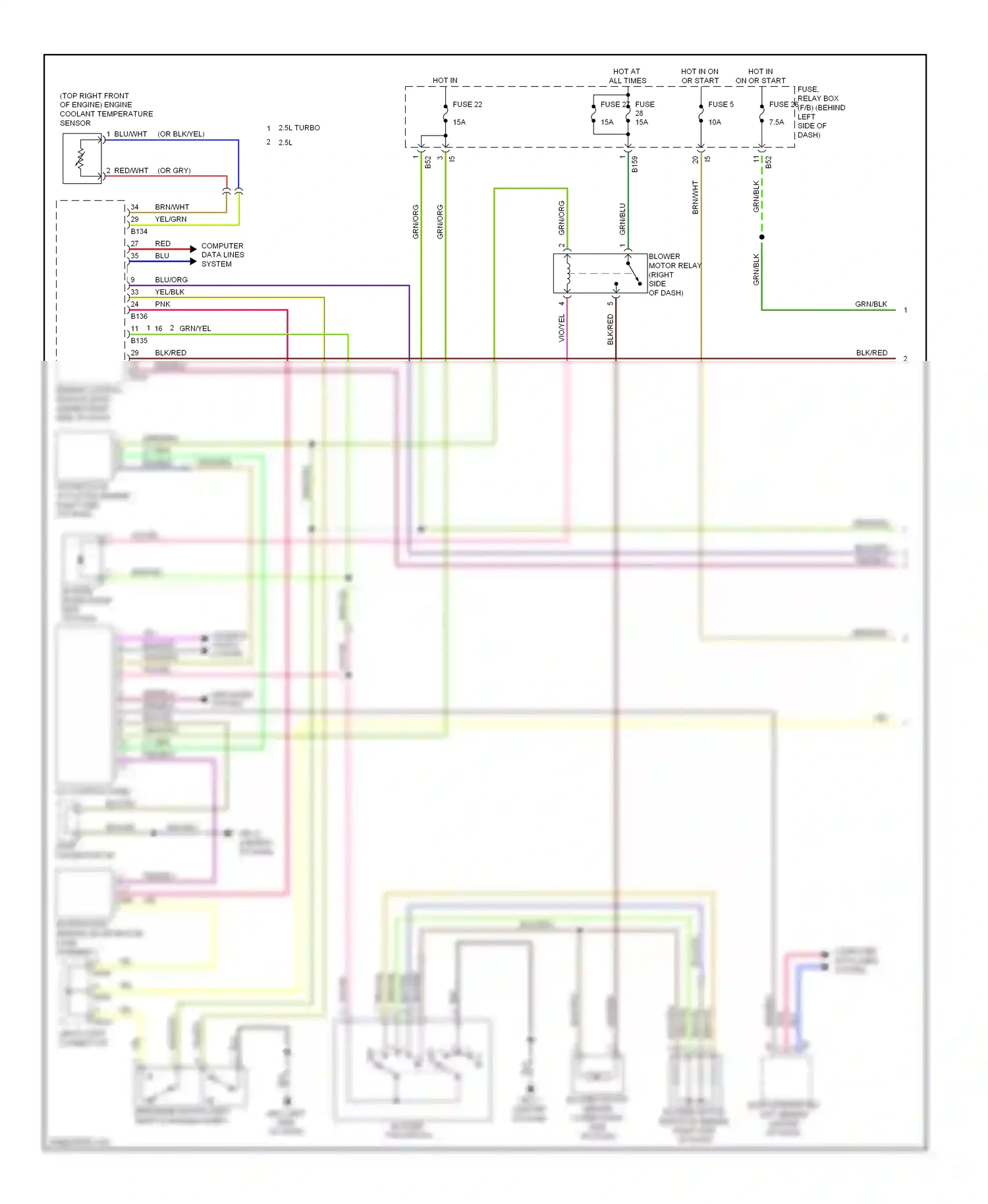 Wiring diagram grn/org for Subaru Forester SH (2007-2011) (8 of 19)