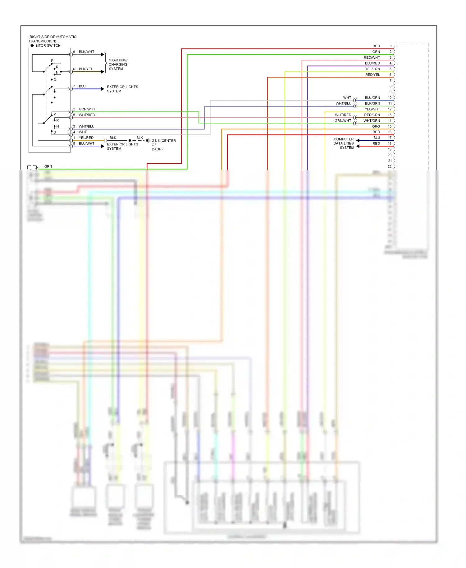 Wiring diagram grn/red for Subaru Forester SH (2007-2011) (26 of 26)