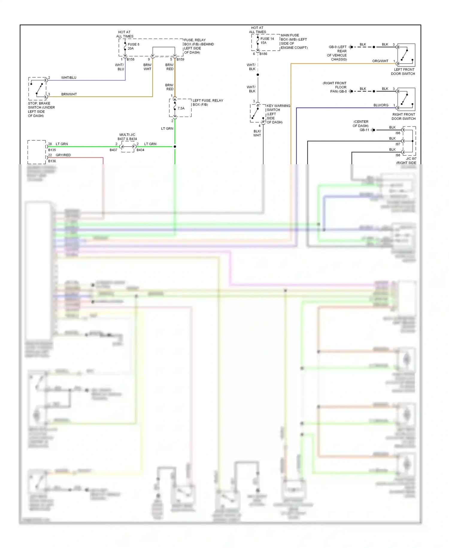 Wiring diagram horns system for Subaru Forester SH (2007-2011) (2 of 2)