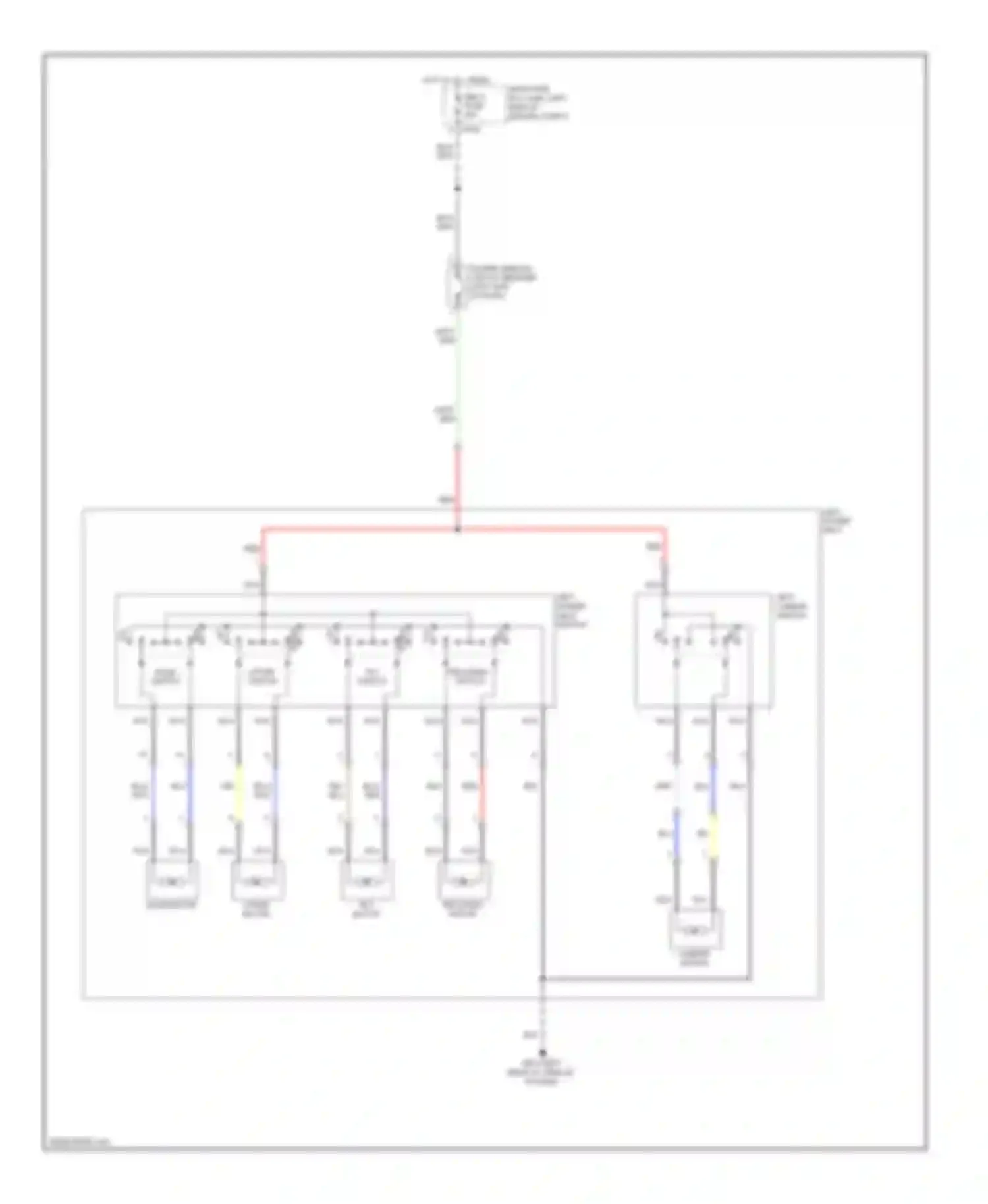 Wiring diagram left power seat switch for Subaru Forester SH (2007-2011) (1 of 1)