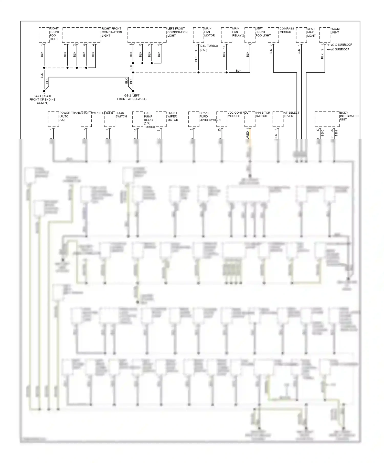 Wiring diagram pressure switch for Subaru Forester SH (2007-2011) (1 of 1)