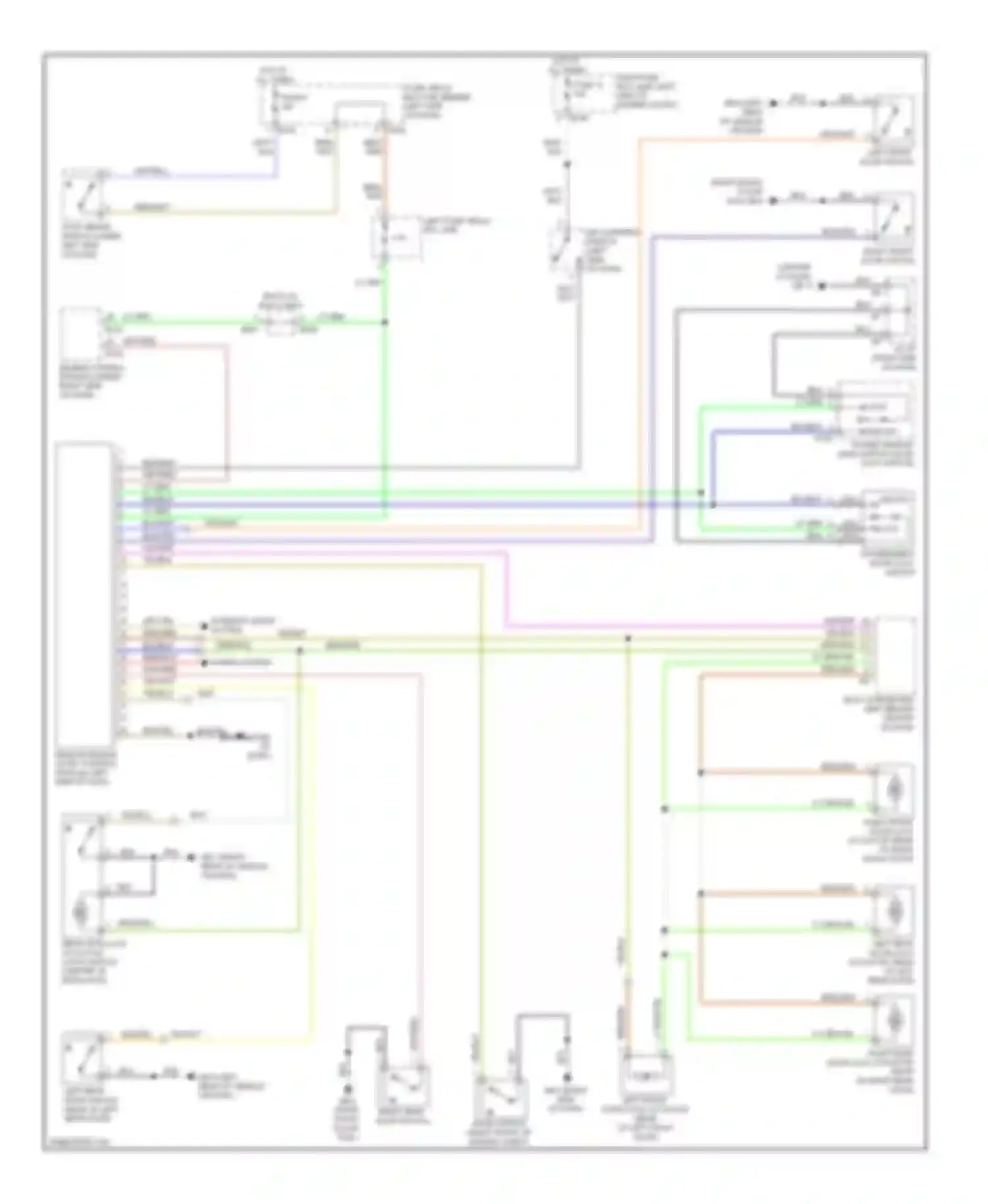 Wiring diagram rear gate lock actuator, latch switch for Subaru Forester SH (2007-2011) (2 of 2)
