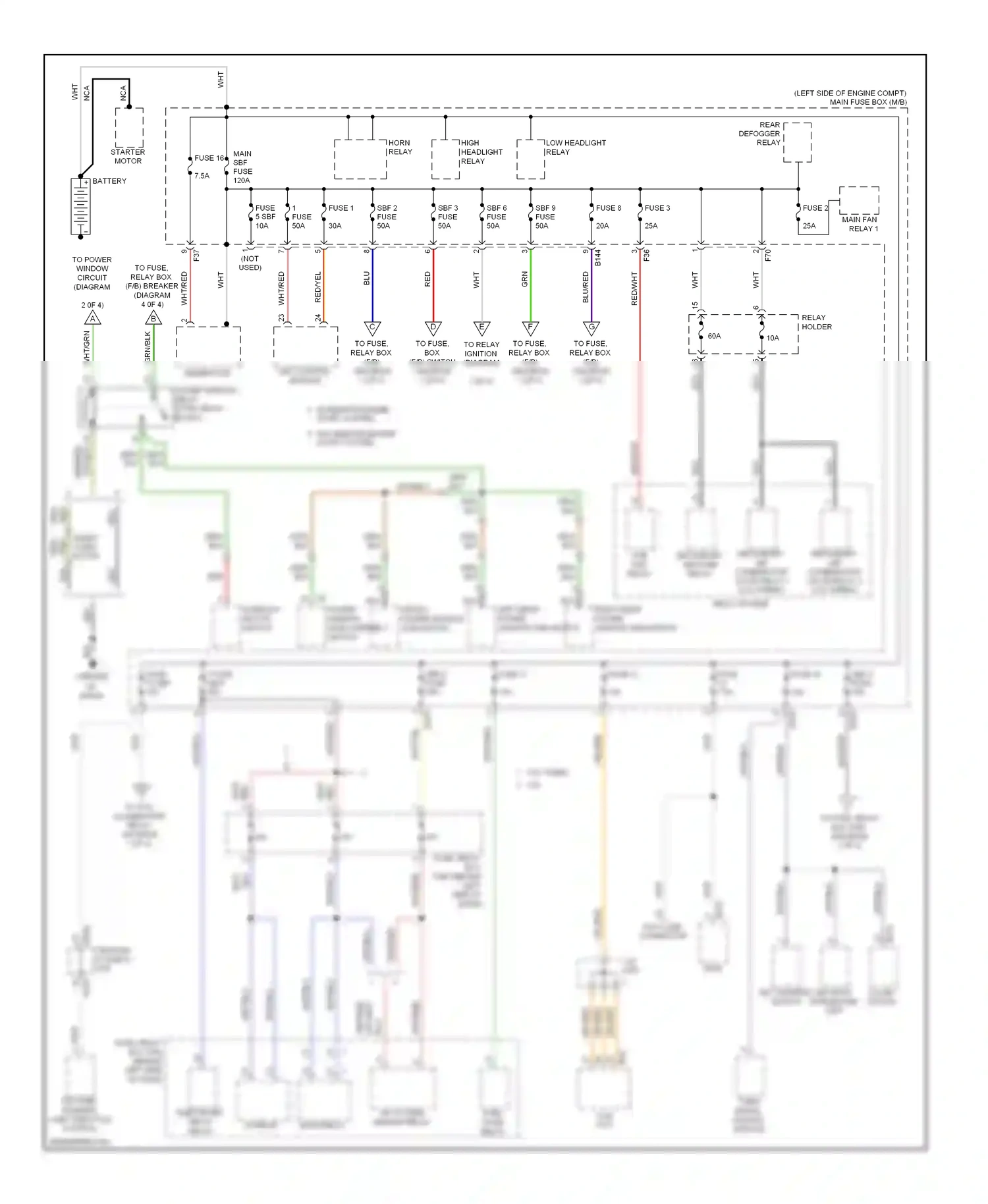 Wiring diagram red/wht for Subaru Forester SH (2007-2011) (14 of 22)