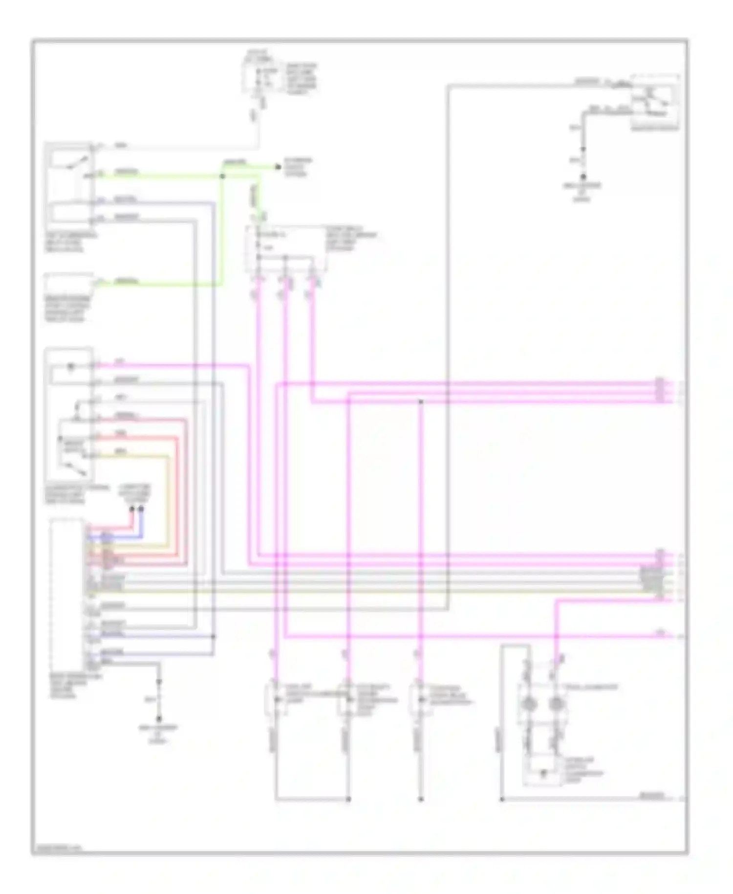 Wiring diagram satellite switch illumination light for Subaru Forester SH (2007-2011) (1 of 2)