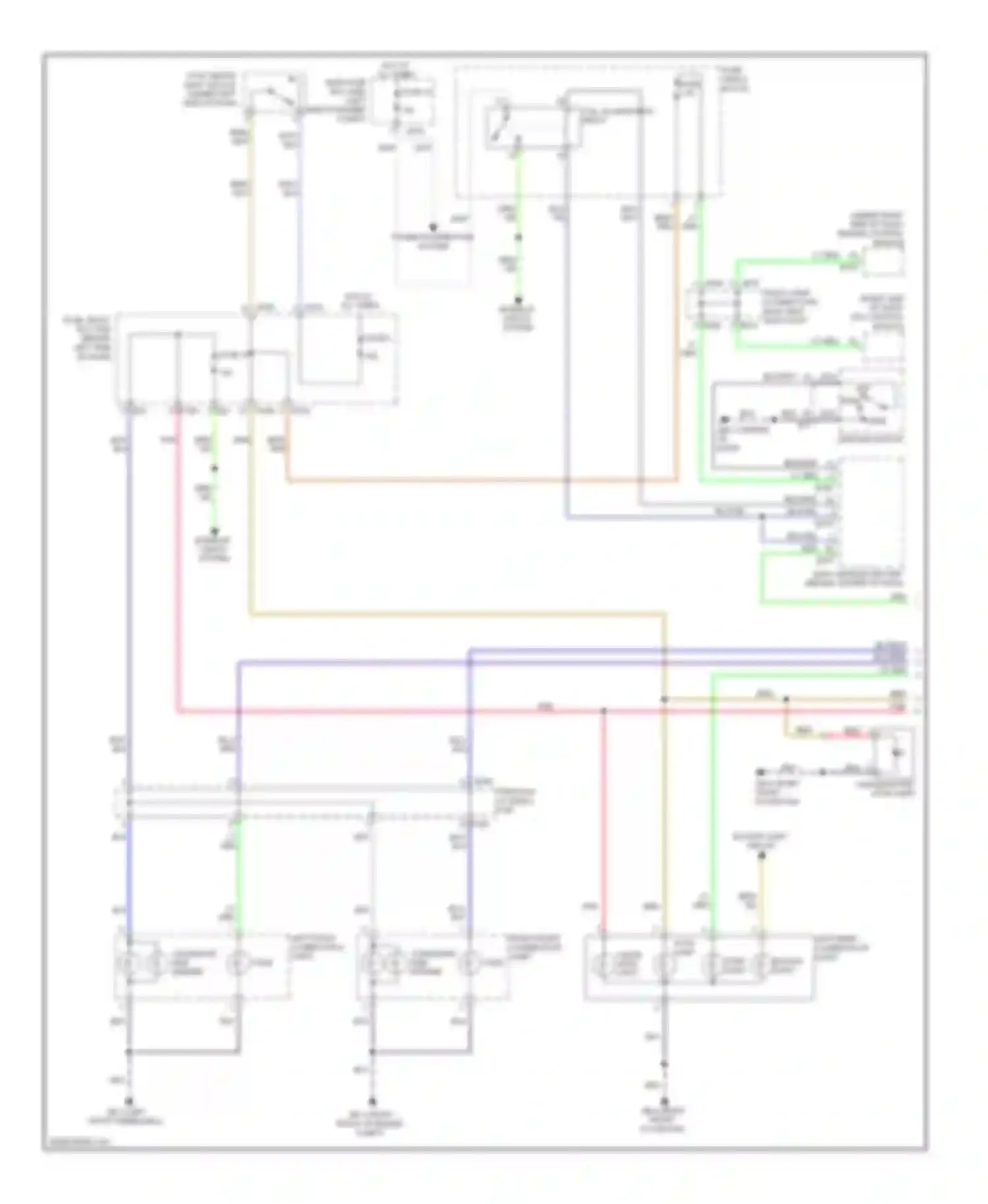 Wiring diagram tail, illumination relay for Subaru Forester SH (2007-2011) (1 of 2)