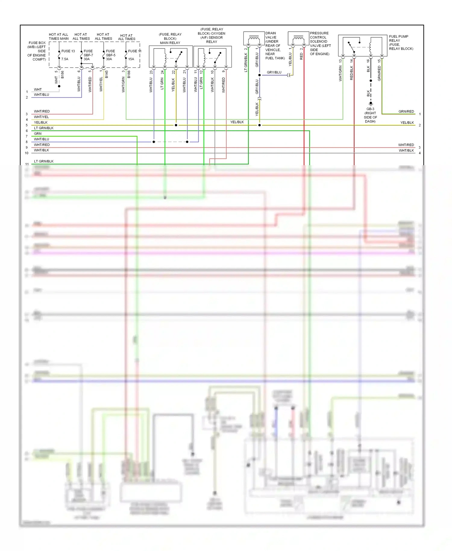 Subaru Forester SH (2007-2011) temp warning wiring diagram  (1 of 1)